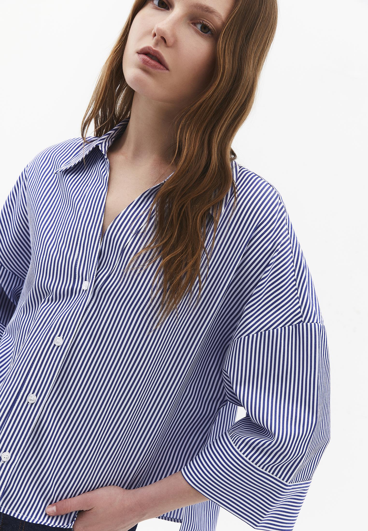 Oversize Shirt Top - STRIPE COMB