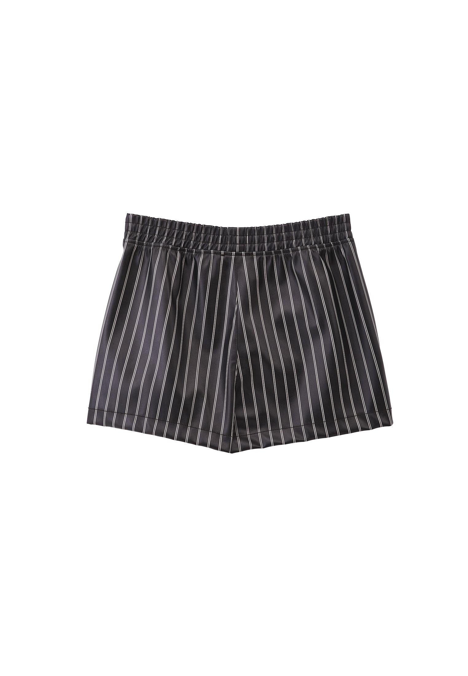 Elastic Waist Loose Fit Shorts - STRIPE COMB