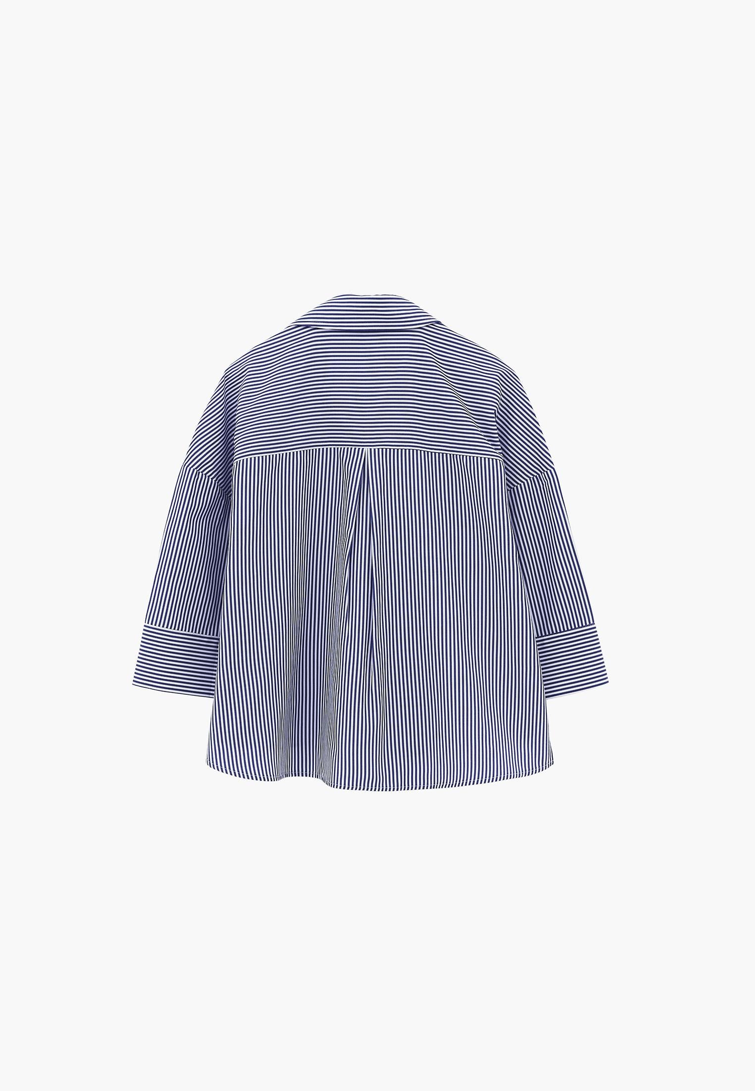 Oversize Shirt Top - STRIPE COMB