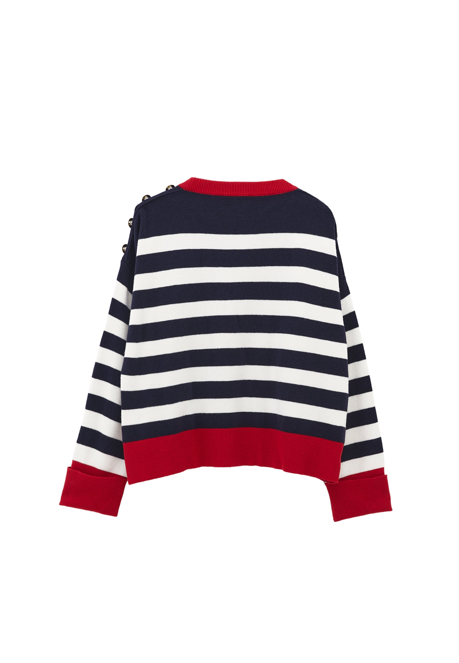 Striped Raglan Sleeve Sweater - STRIPE COMB