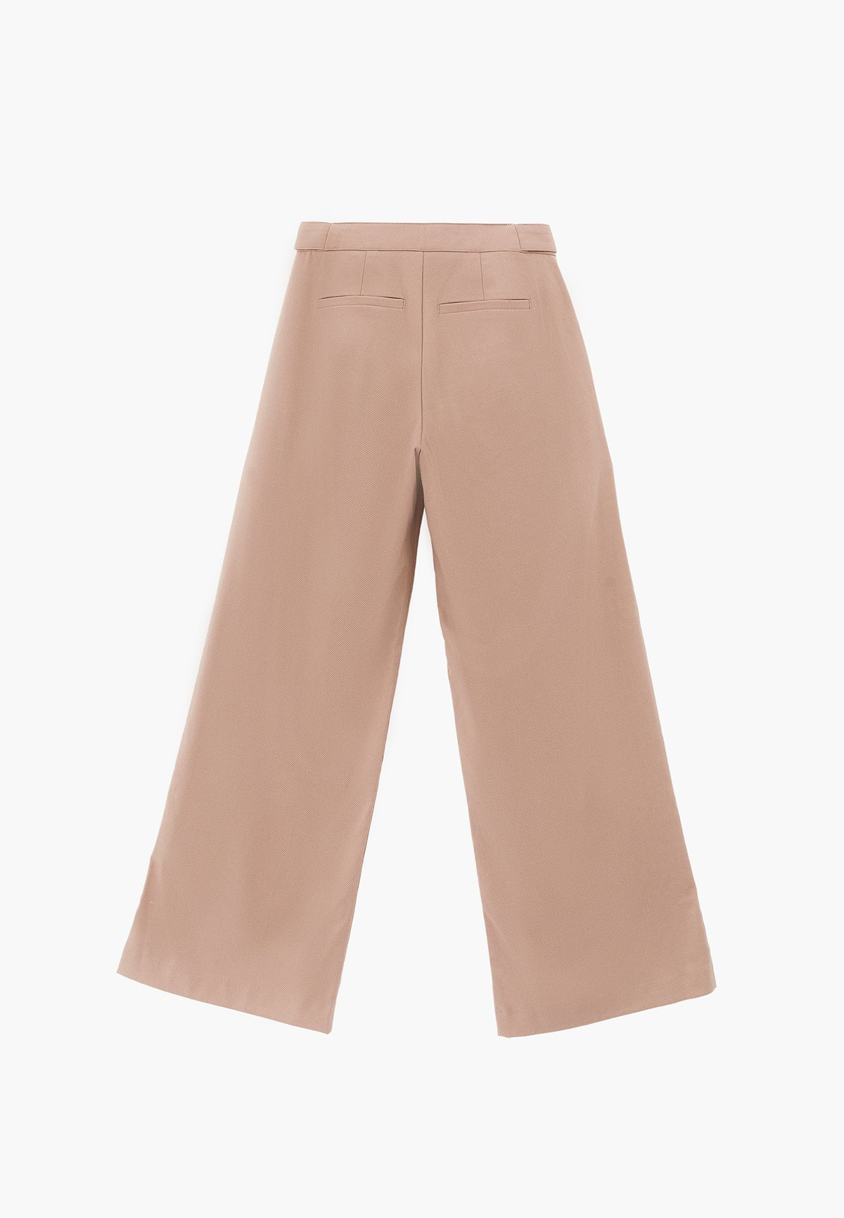Wide Leg Pants With Button Details - STUCCO