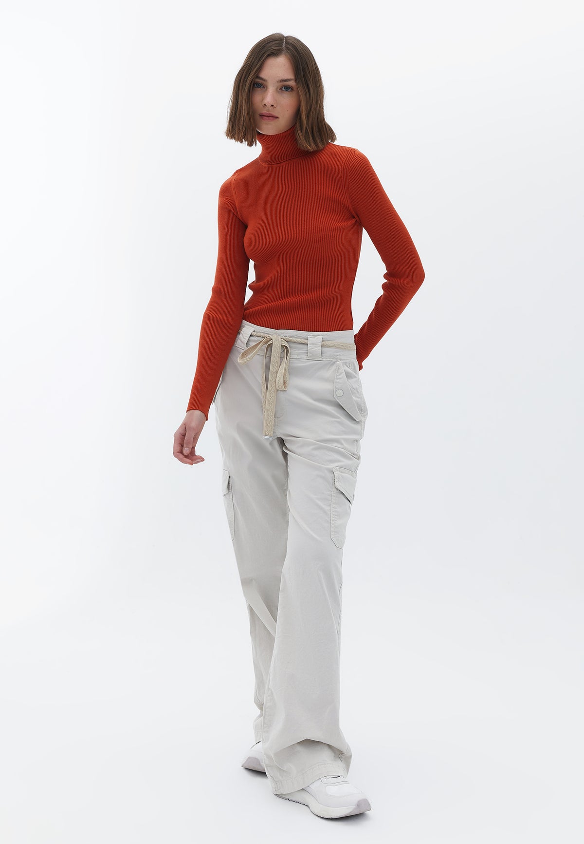 Turtleneck Raglan Sleeve Knitwear - SUMMER FIG