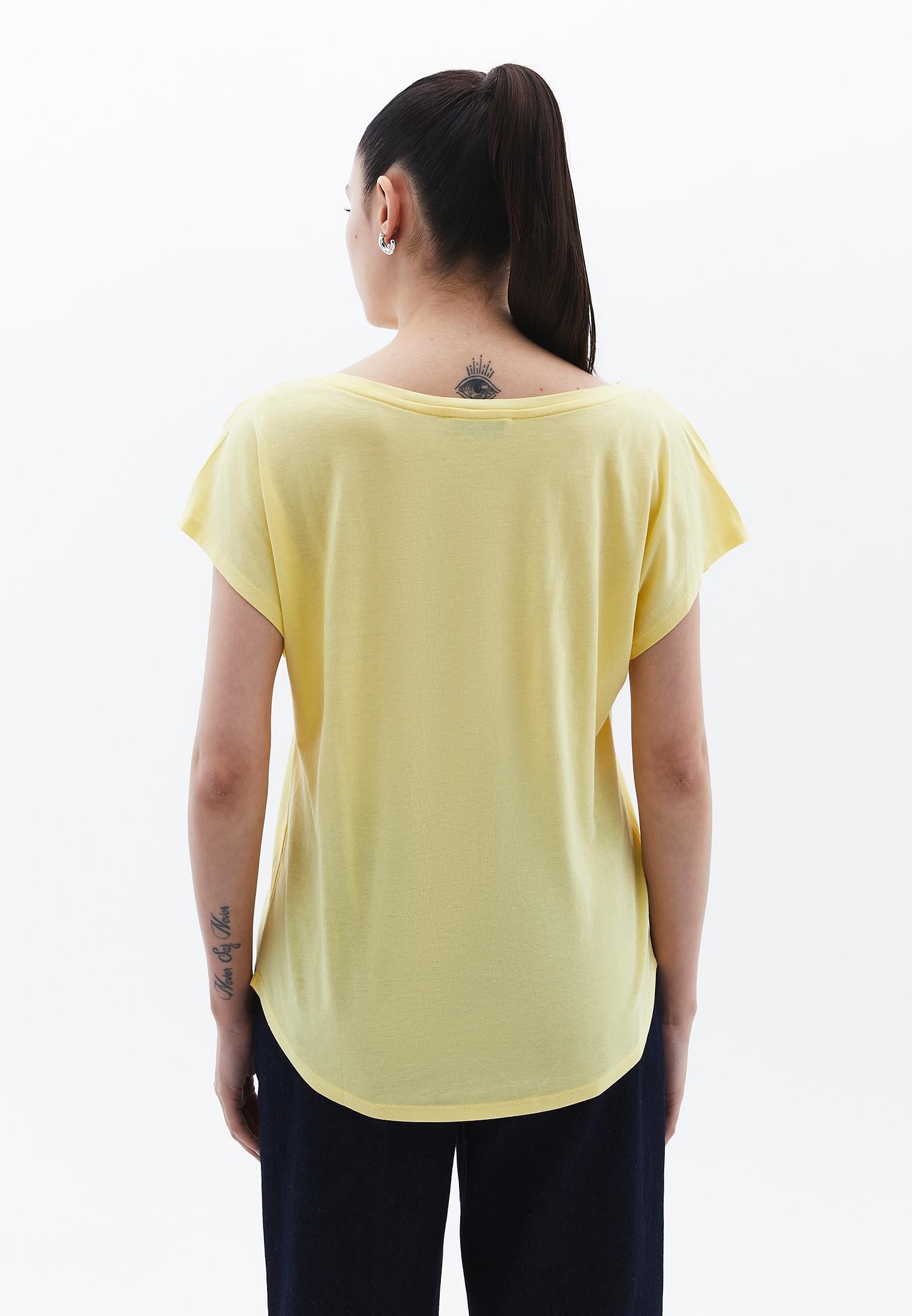 Boat Neck T-Shirt - SUNSHINE