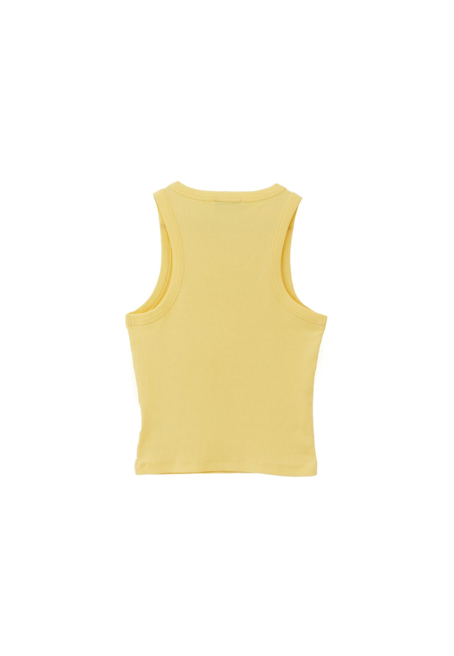 Sleeveless V Neck Tank Top - SUNSHINE