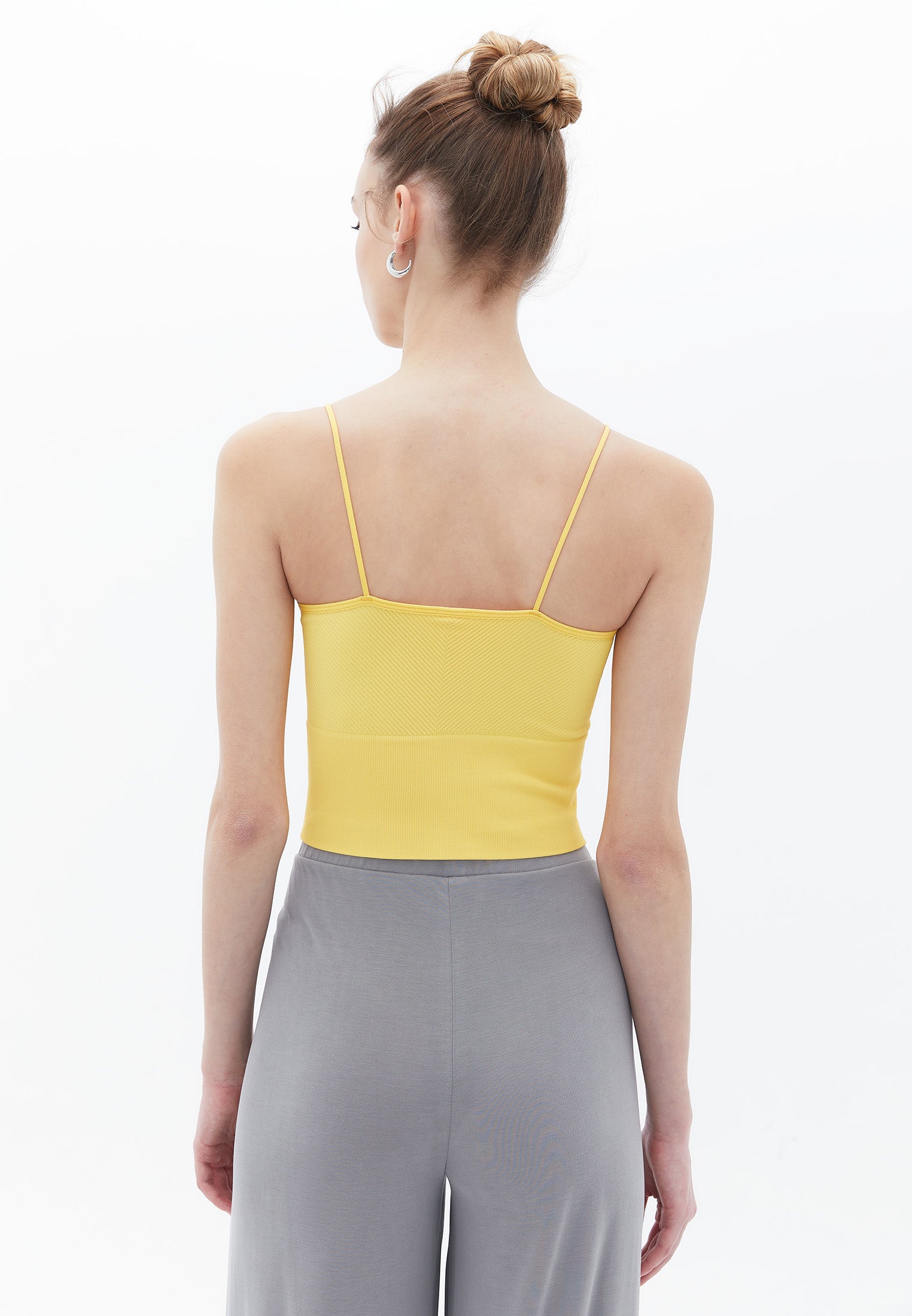 Jacquard Patterned V Neck Tank Top - SUNSTRUCK