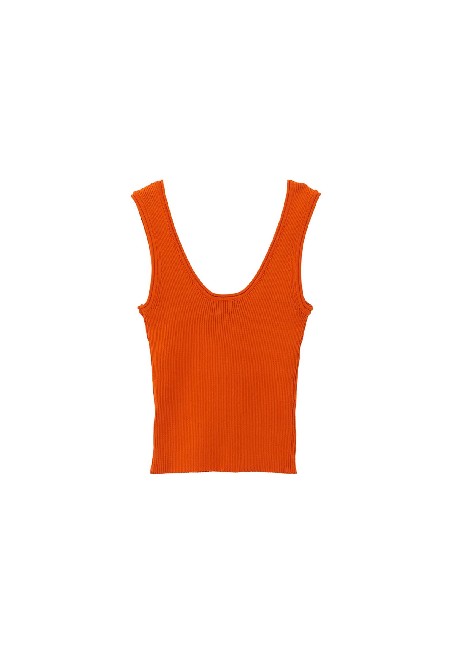 Ribbed Tank - SUN ORANGE