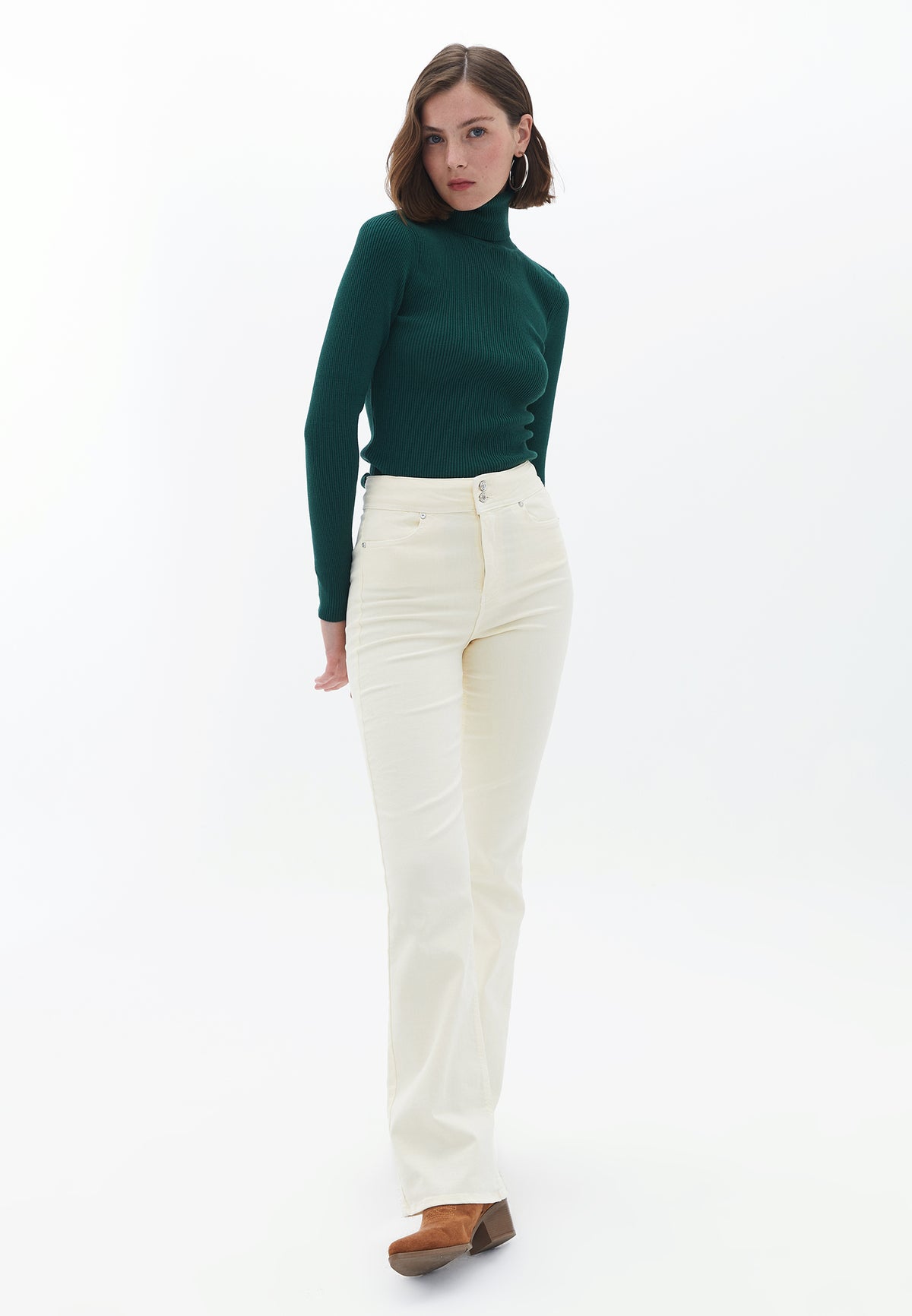 Turtleneck Raglan Sleeve Knitwear - SYCAMORE