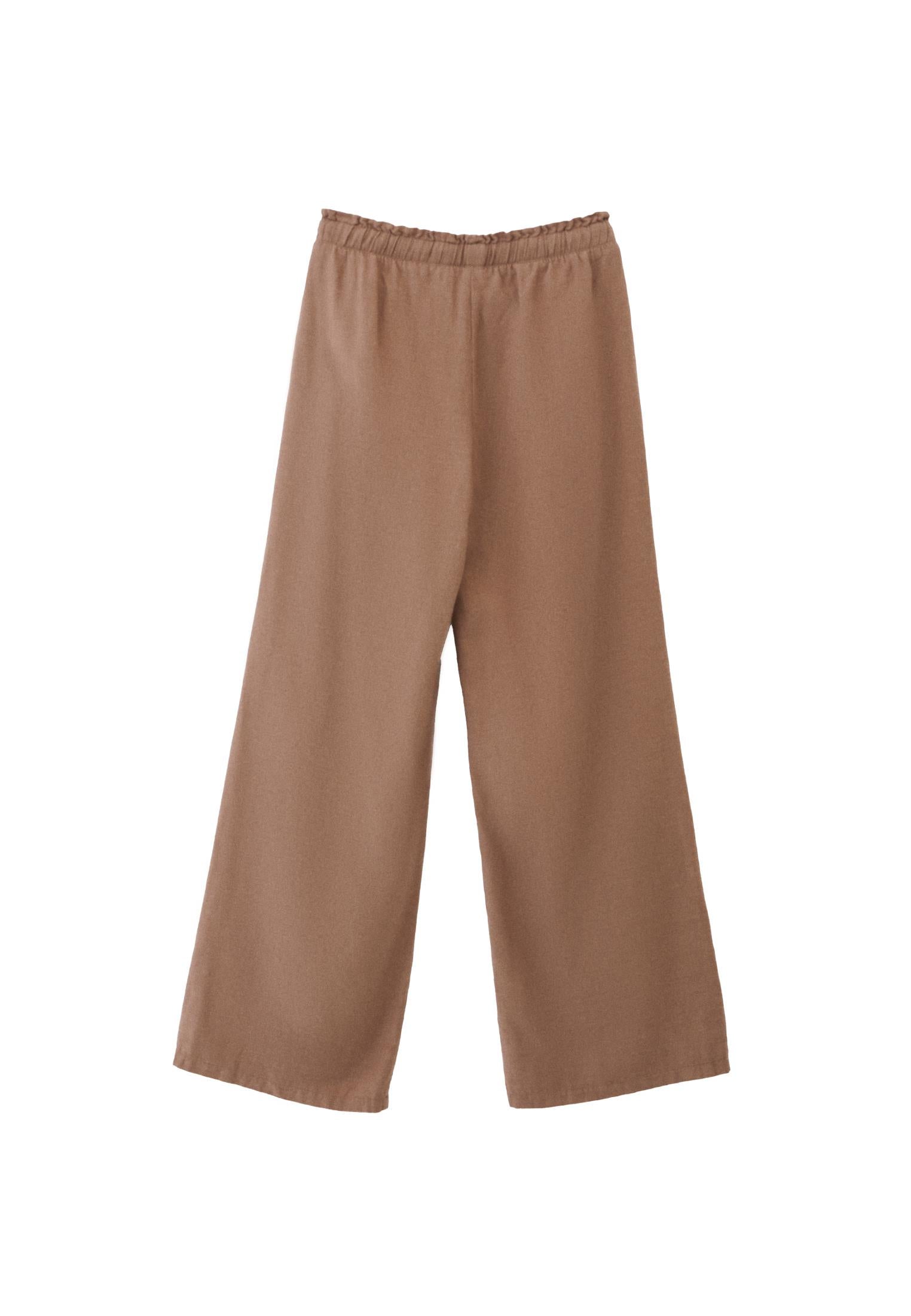 High Waist Wide Leg Pants - TAUPE GRAY