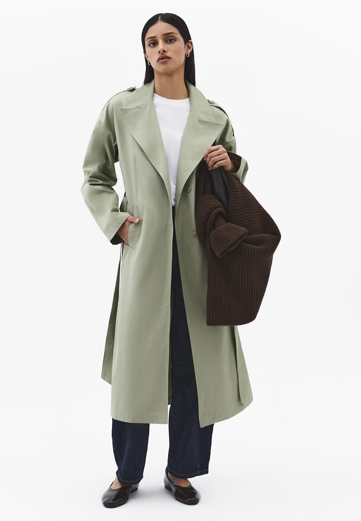 Buttoned Trenchcoat - TEA