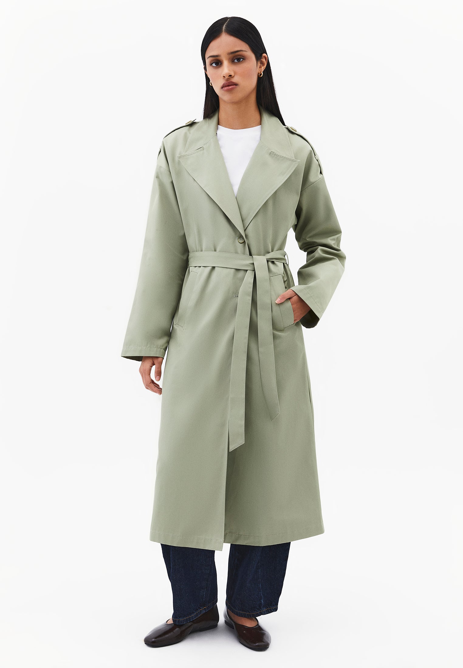 Buttoned Trenchcoat - TEA