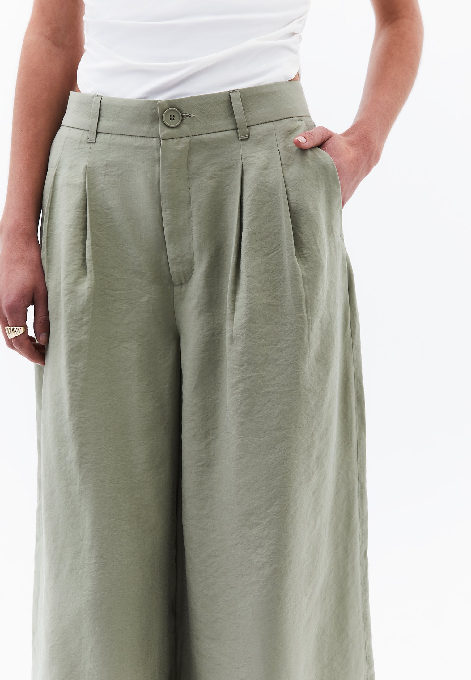 Cropped Culotte Trousers - TEA