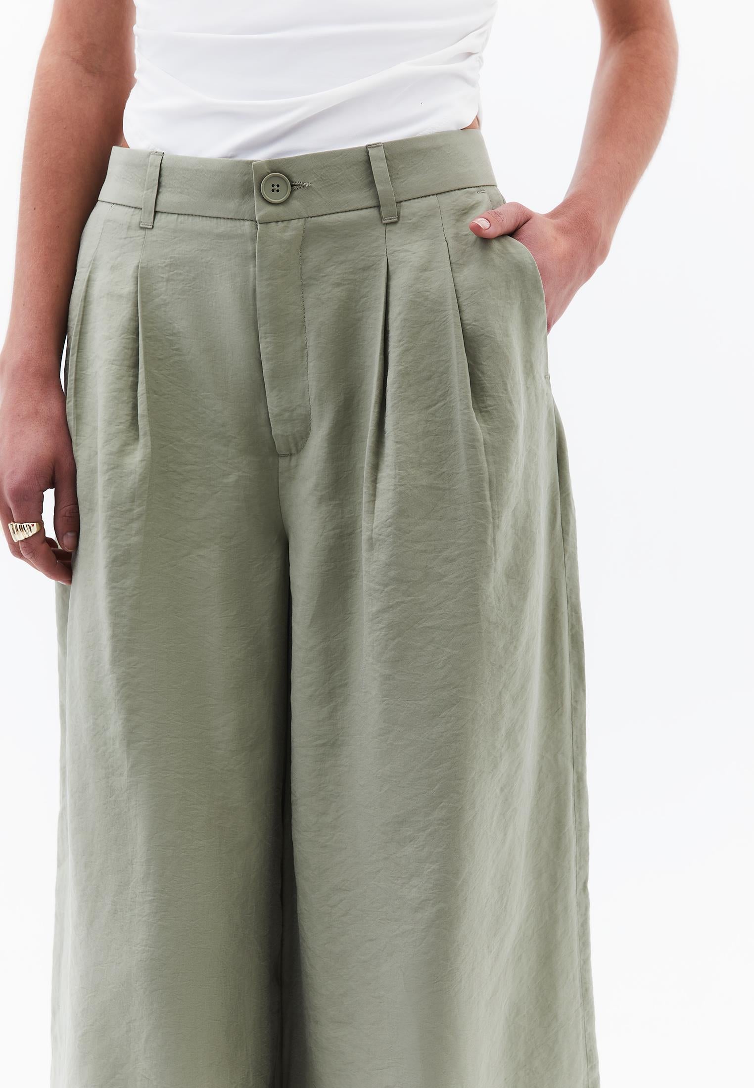 Cropped Culotte Trousers - TEA