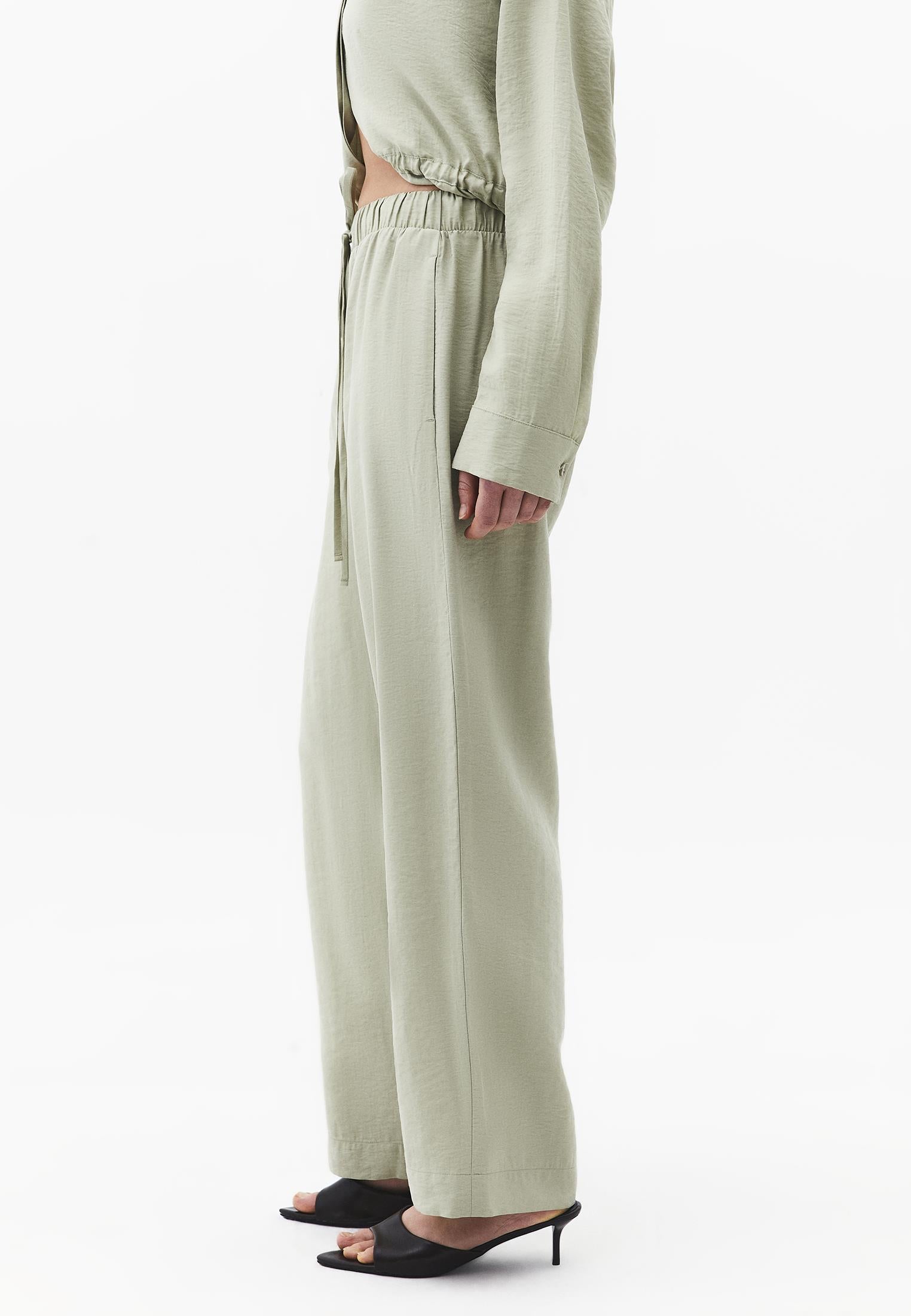 High Waist Straight Pants - TEA
