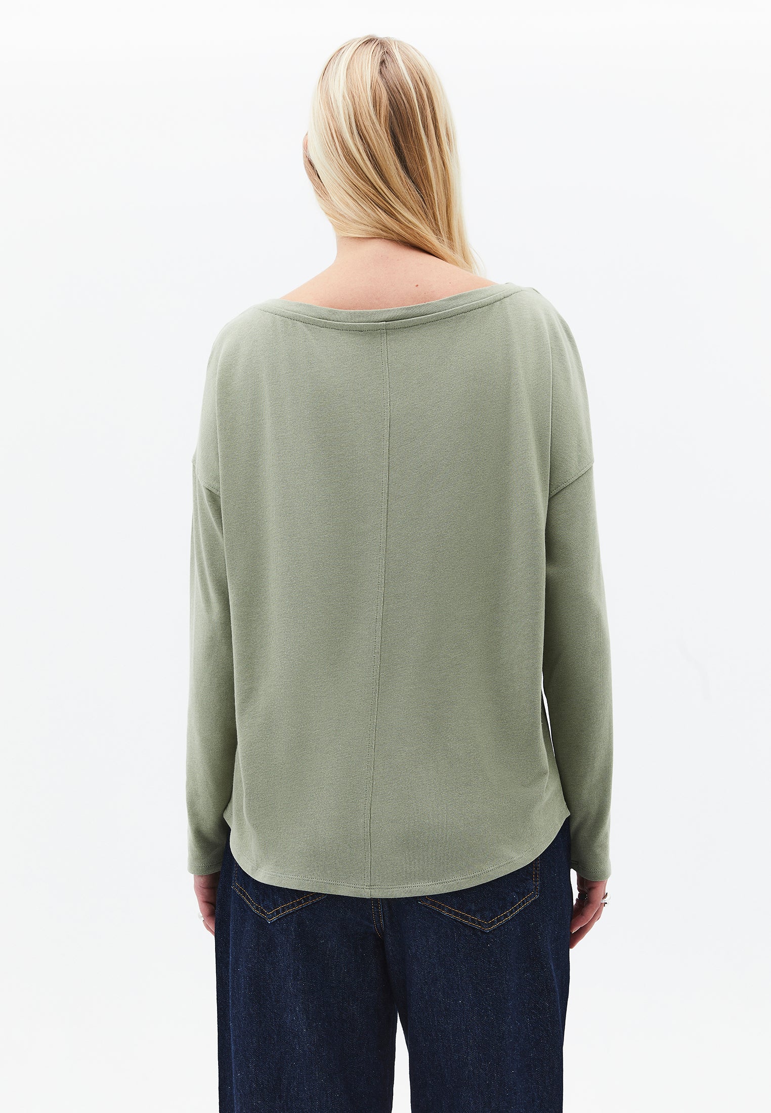 Boat Neck Knit Sweater - TEA
