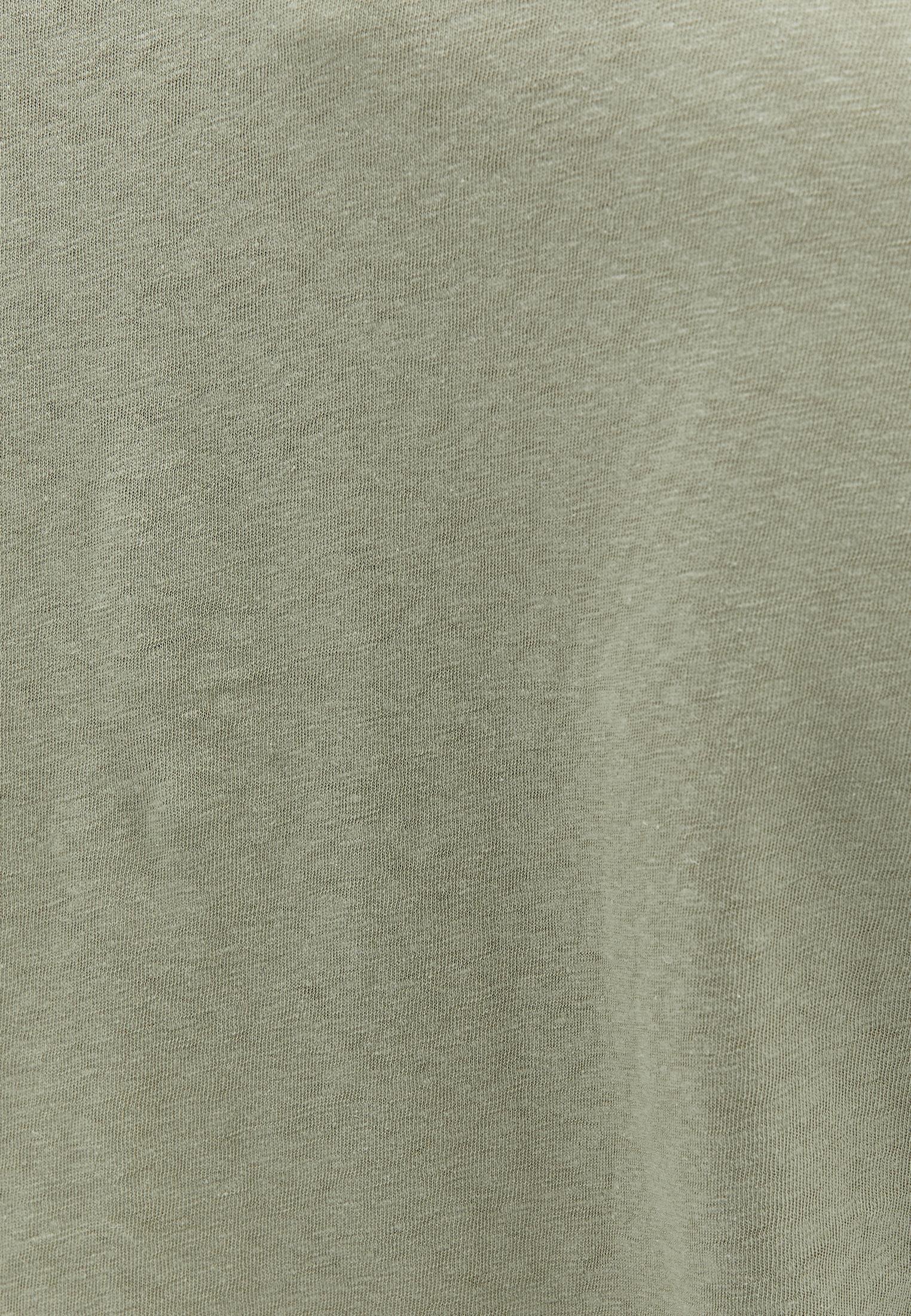 V Neck Linen T-Shirt - TEA