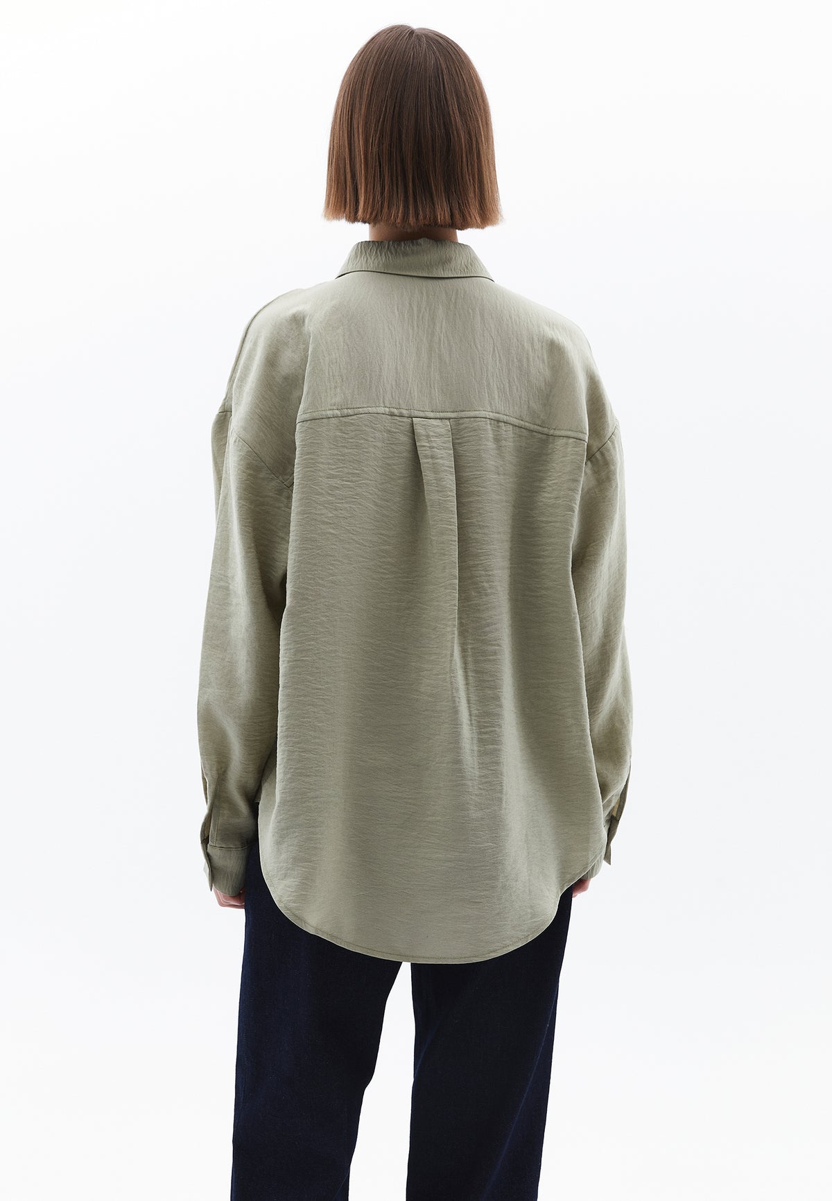 Oversize Shirt With Button Detail - TEA