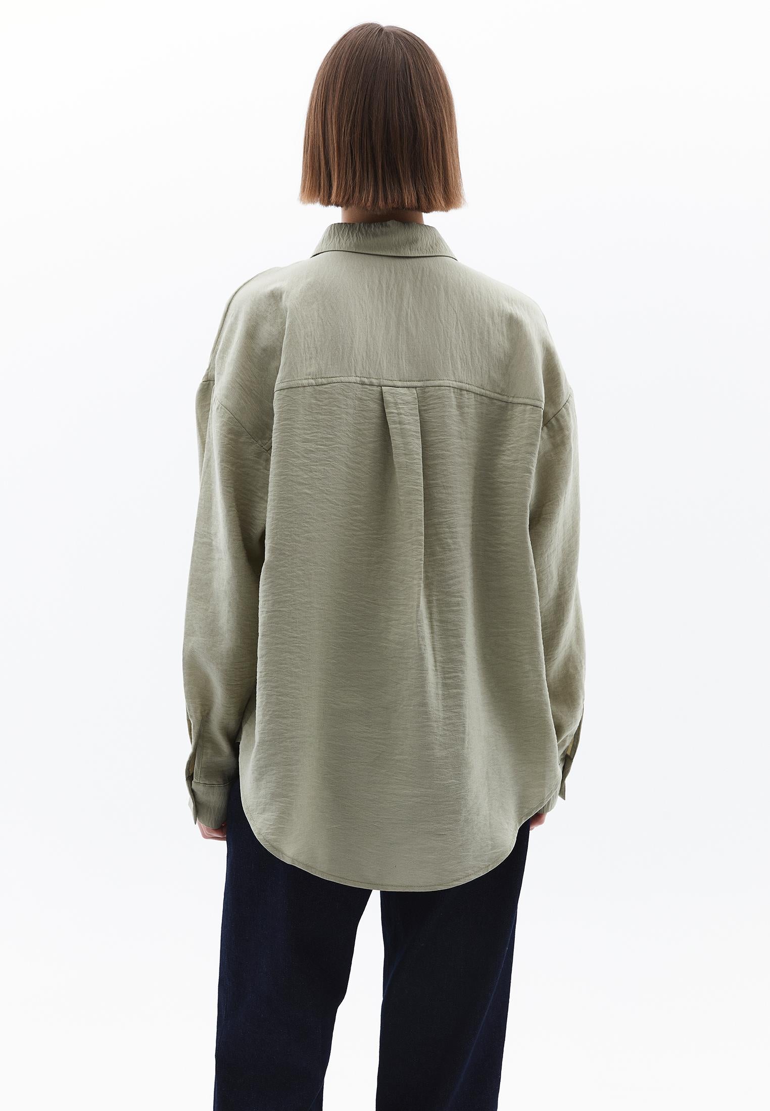 Oversize Shirt With Button Detail - TEA