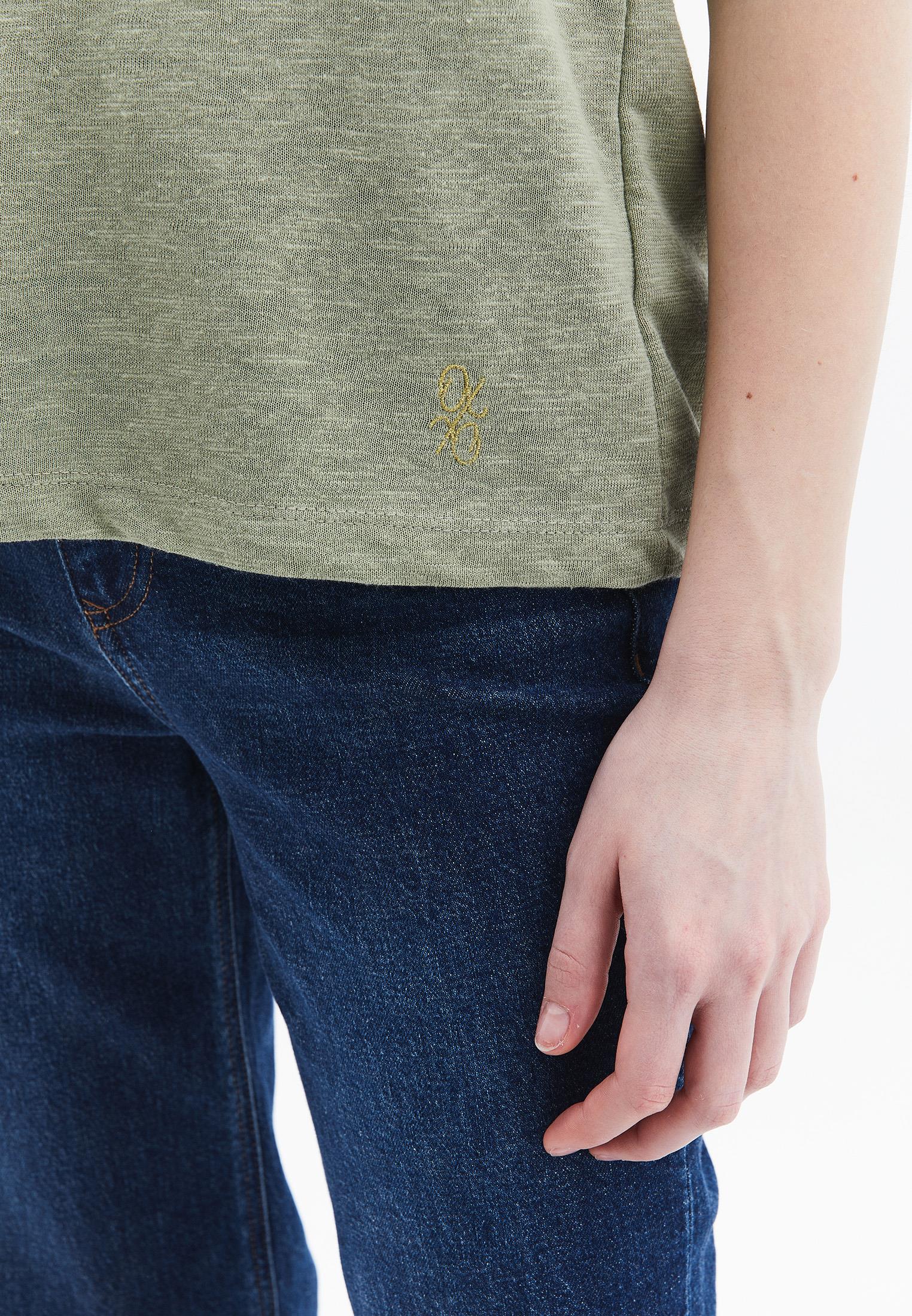 Oversize V Neck Short Sleeve T-Shirt - TEA