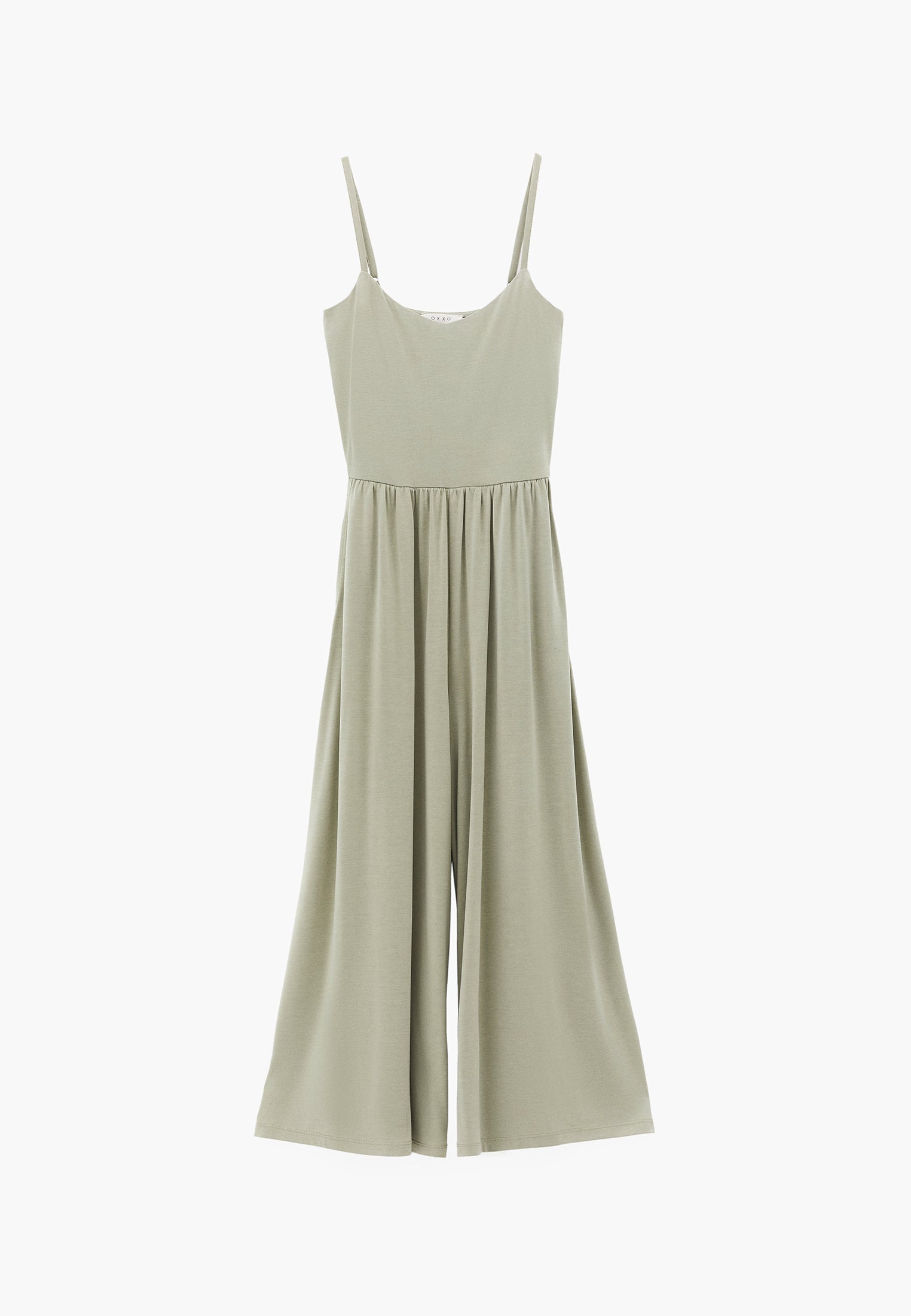 V Neck Long Jumpsuit - TEA