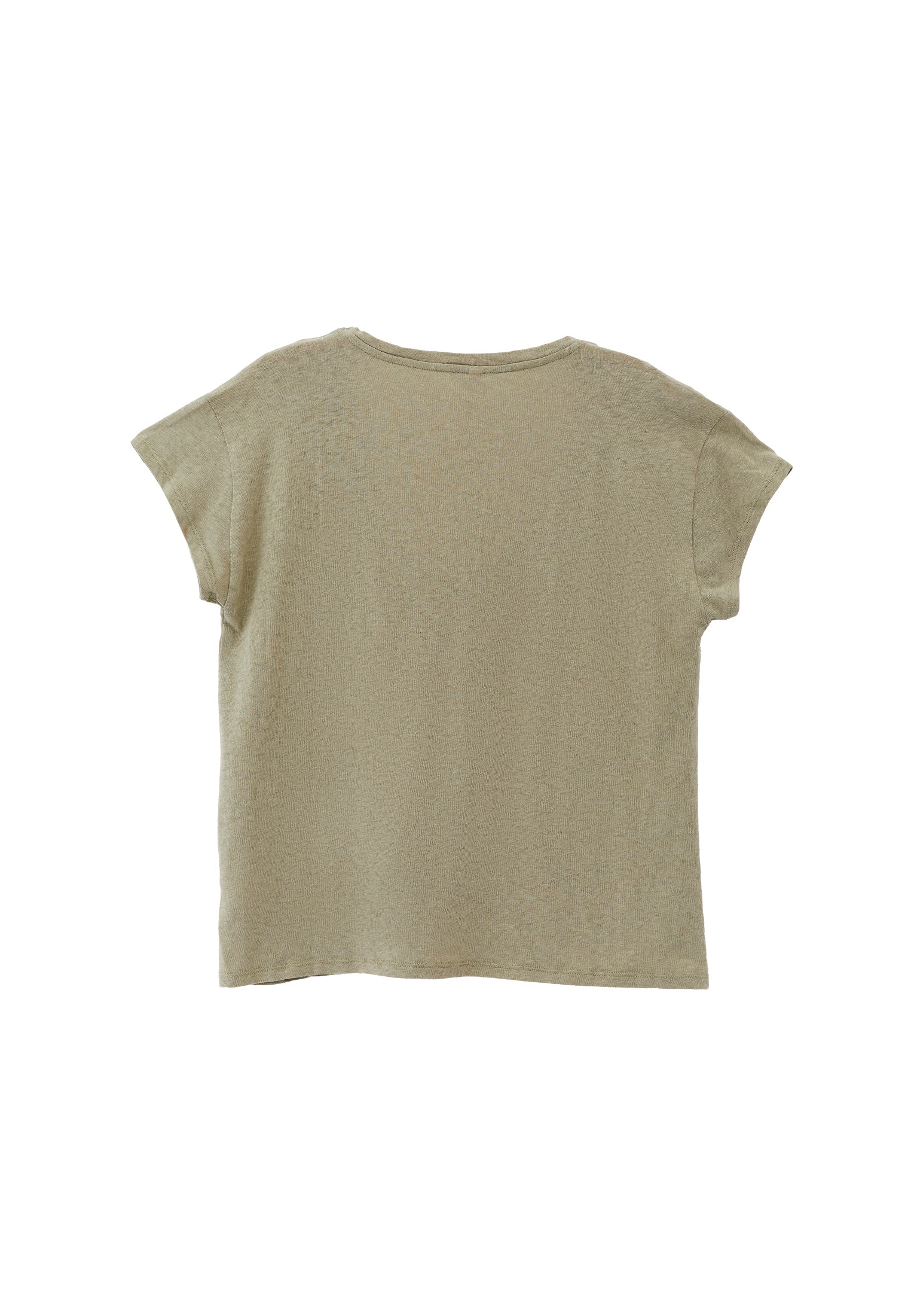 V Neck Linen T-Shirt - TEA