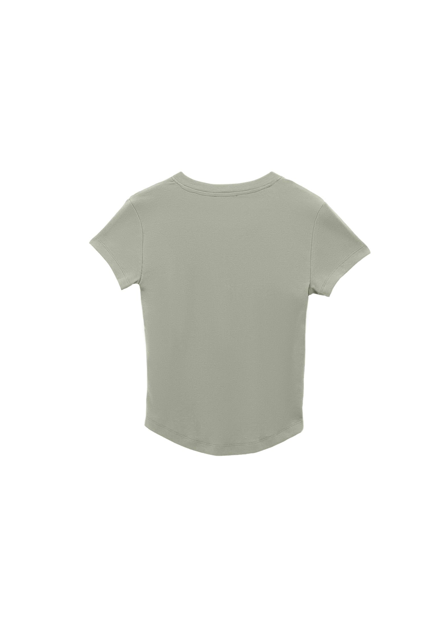Button Detailed T-Shirt - TEA