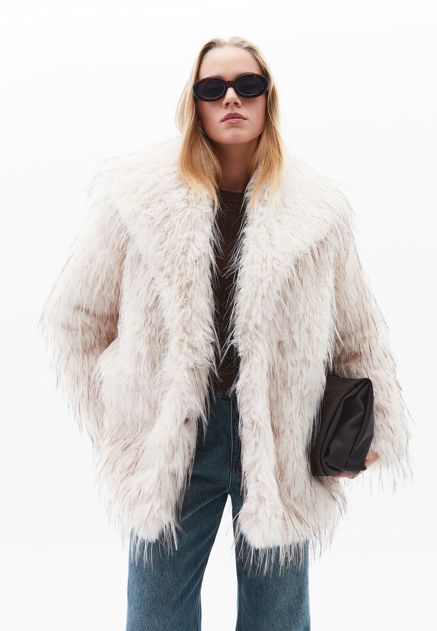 Shawl Collar Oversize Tunic Coat - TURTLEDOVE