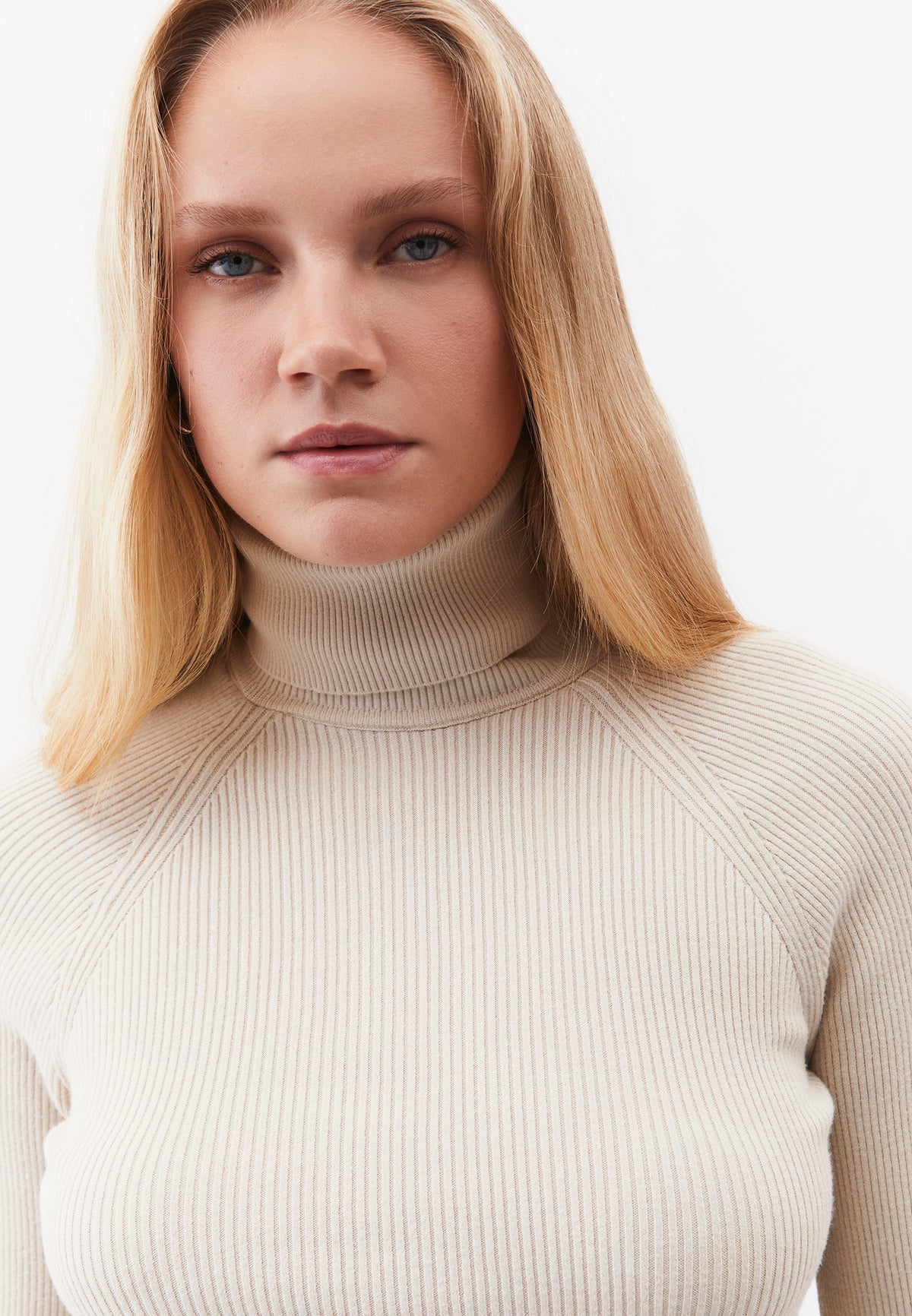 Turtleneck Raglan Sleeve Knitwear - TURTLEDOVE