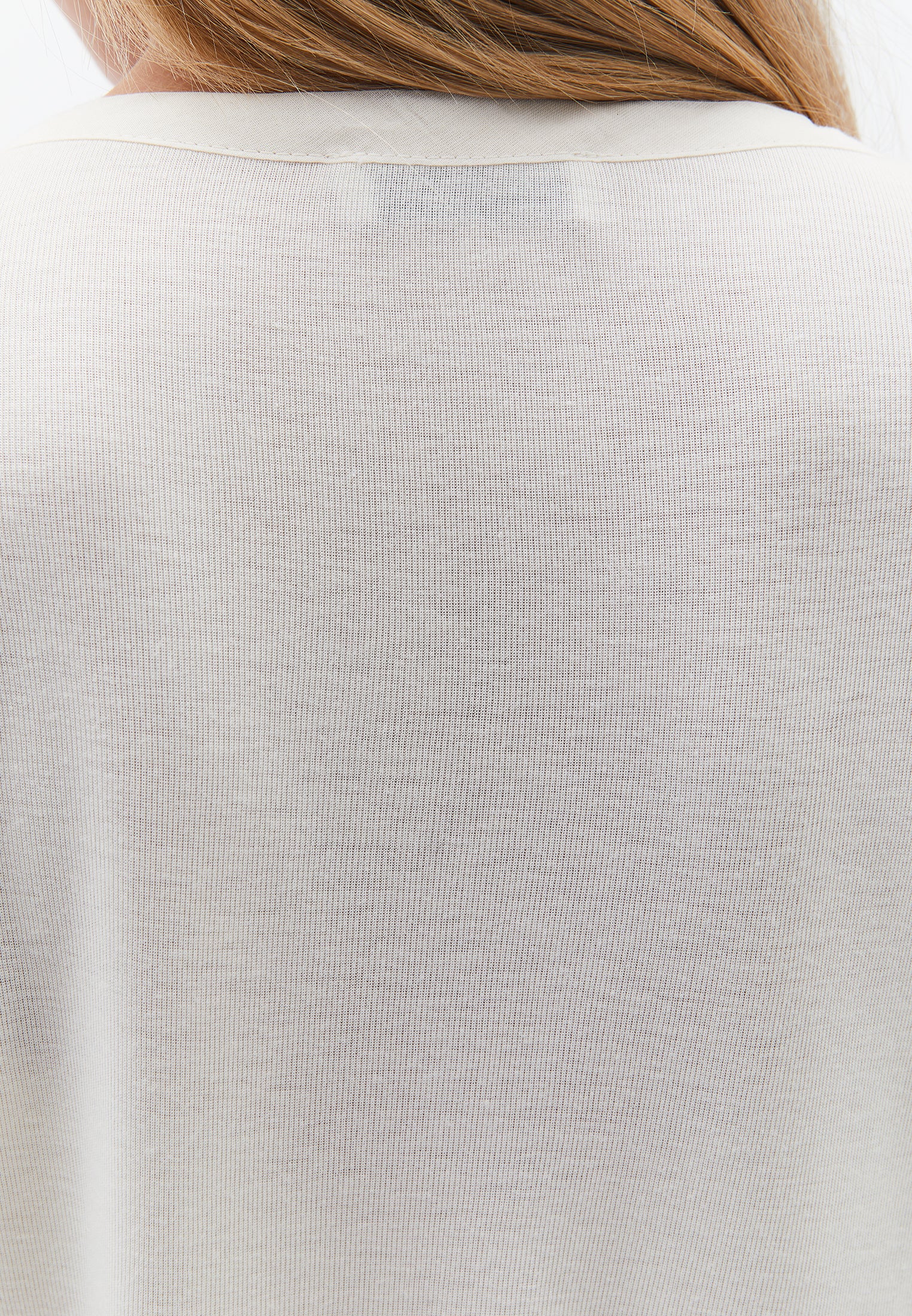 Polo Collar Buttoned T-Shirt - TURTLEDOVE