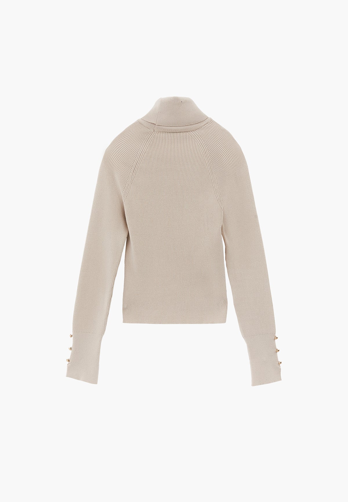 Turtleneck Raglan Sleeve Knitwear - TURTLEDOVE