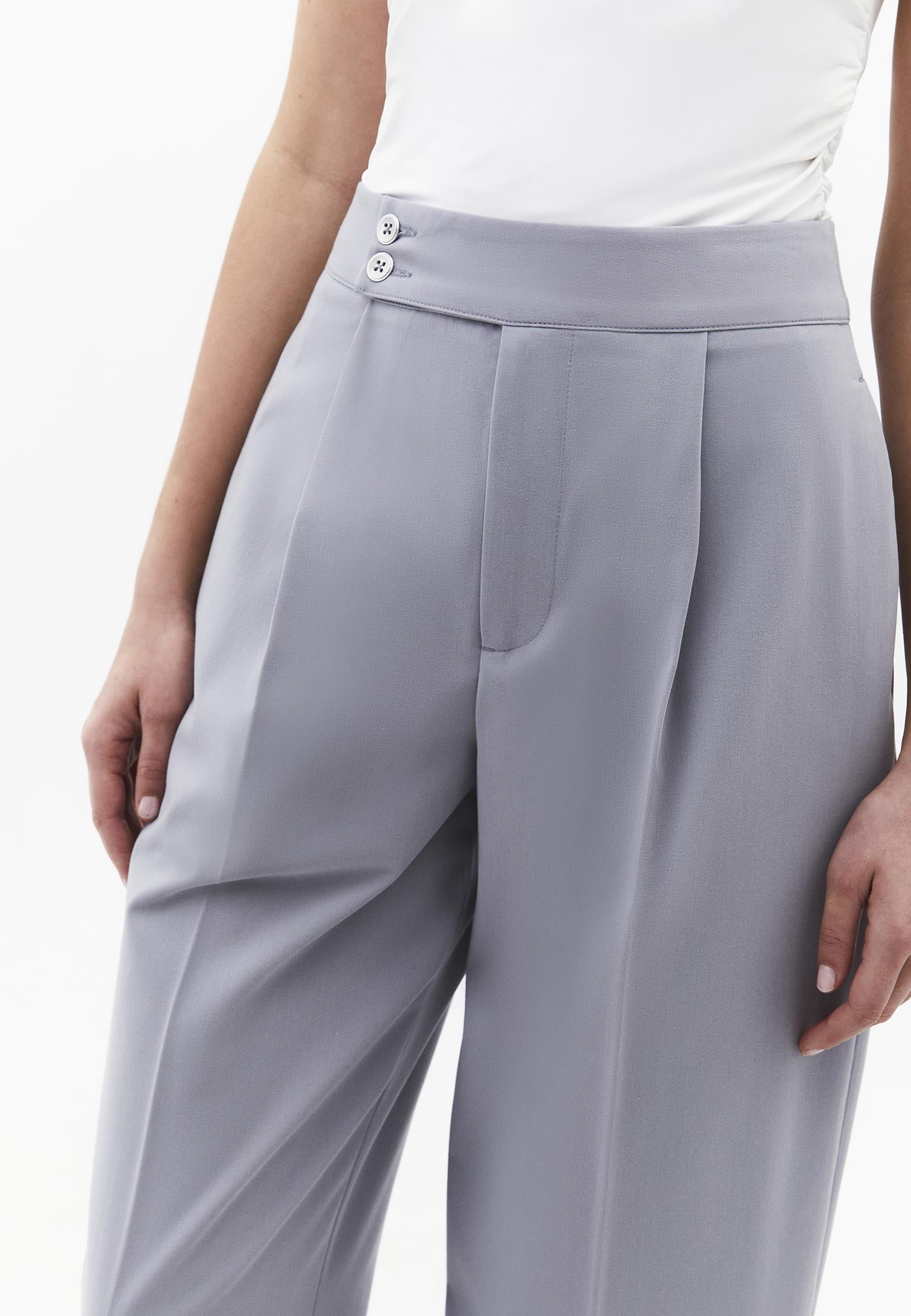 Ultra High Waist Straight Pants - ULTIMATE GRAY