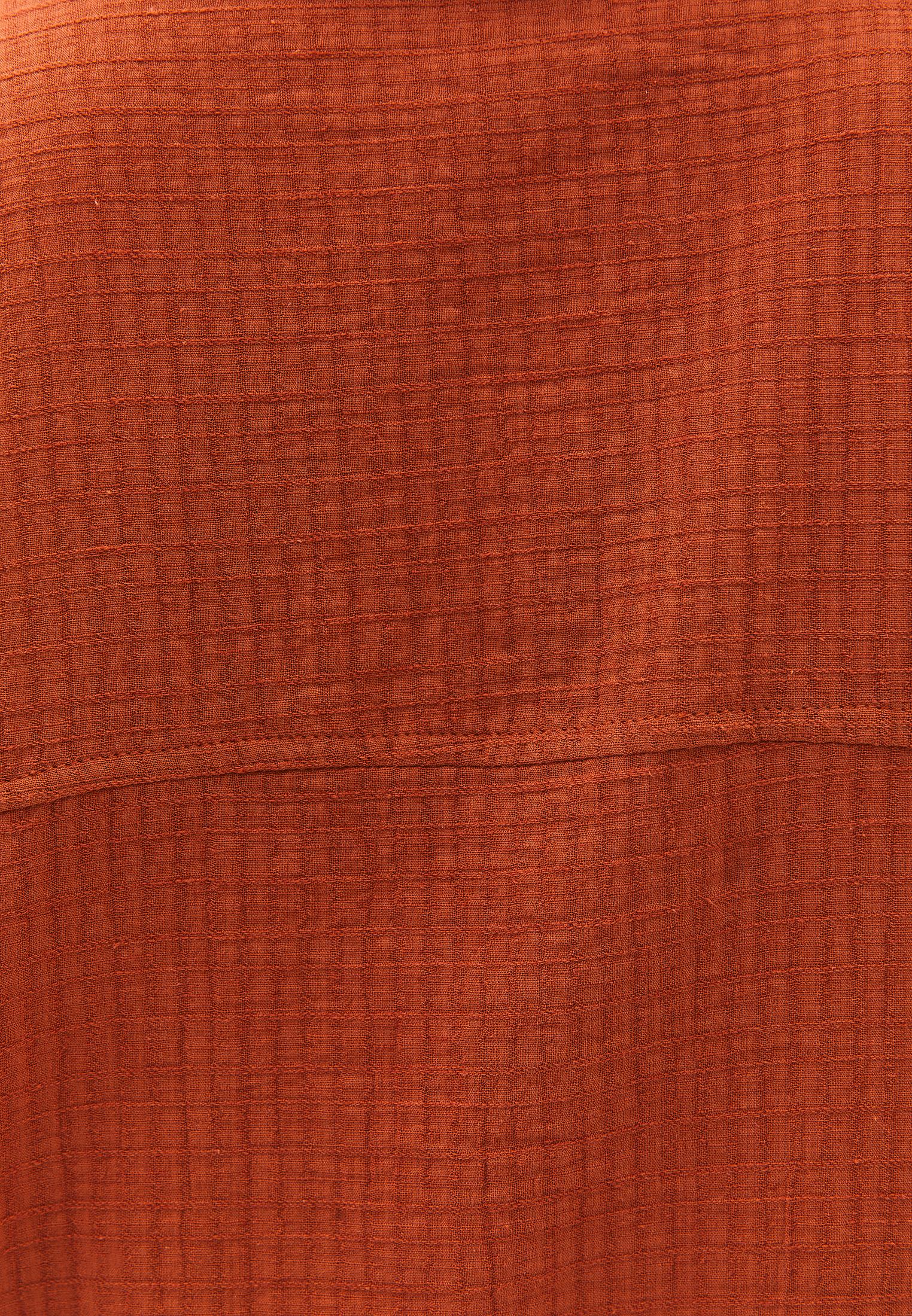 Oversized Shirt With Button Details - UMBER