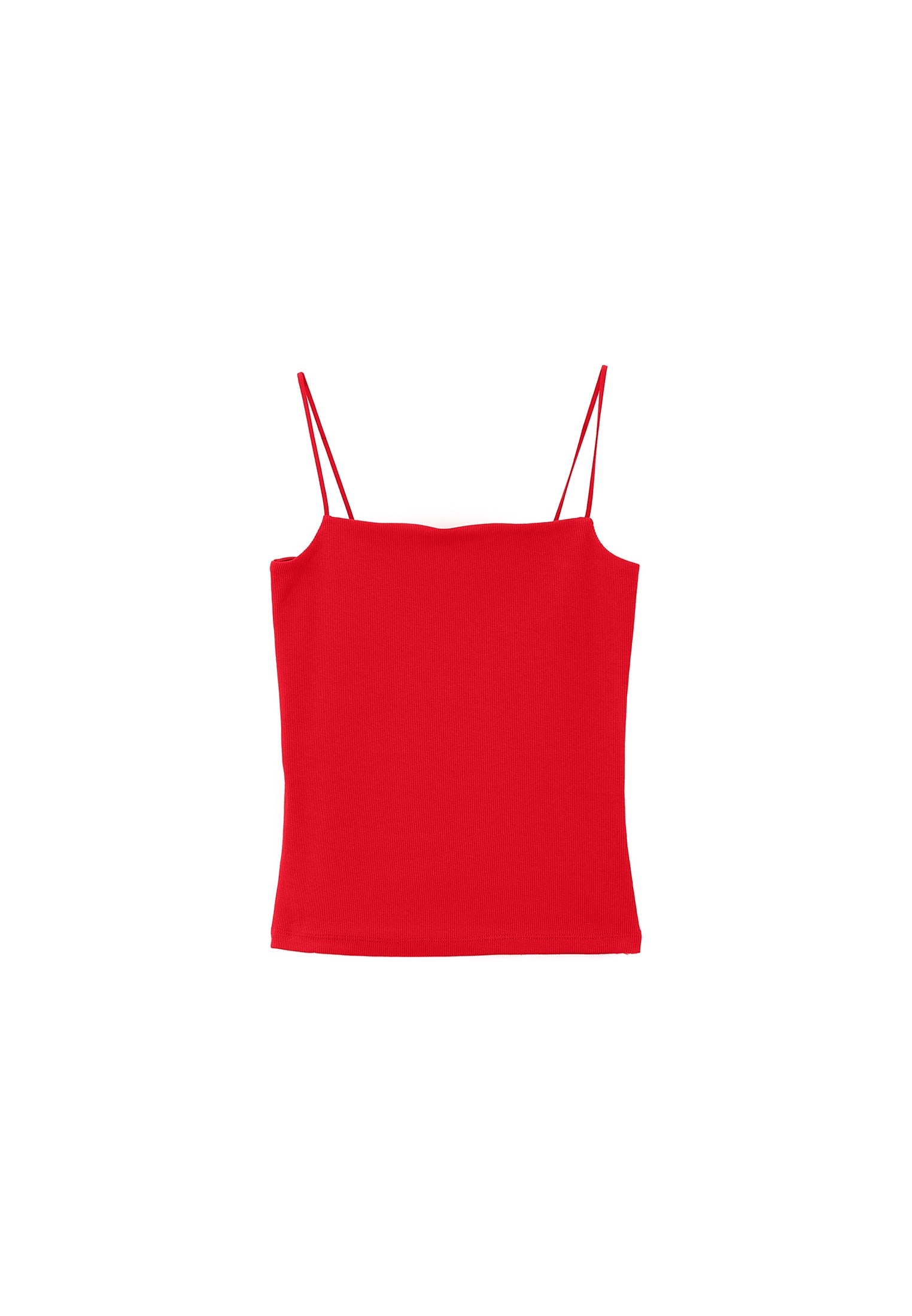 Square Neck Strap Tank Top - VALIANT POPPY