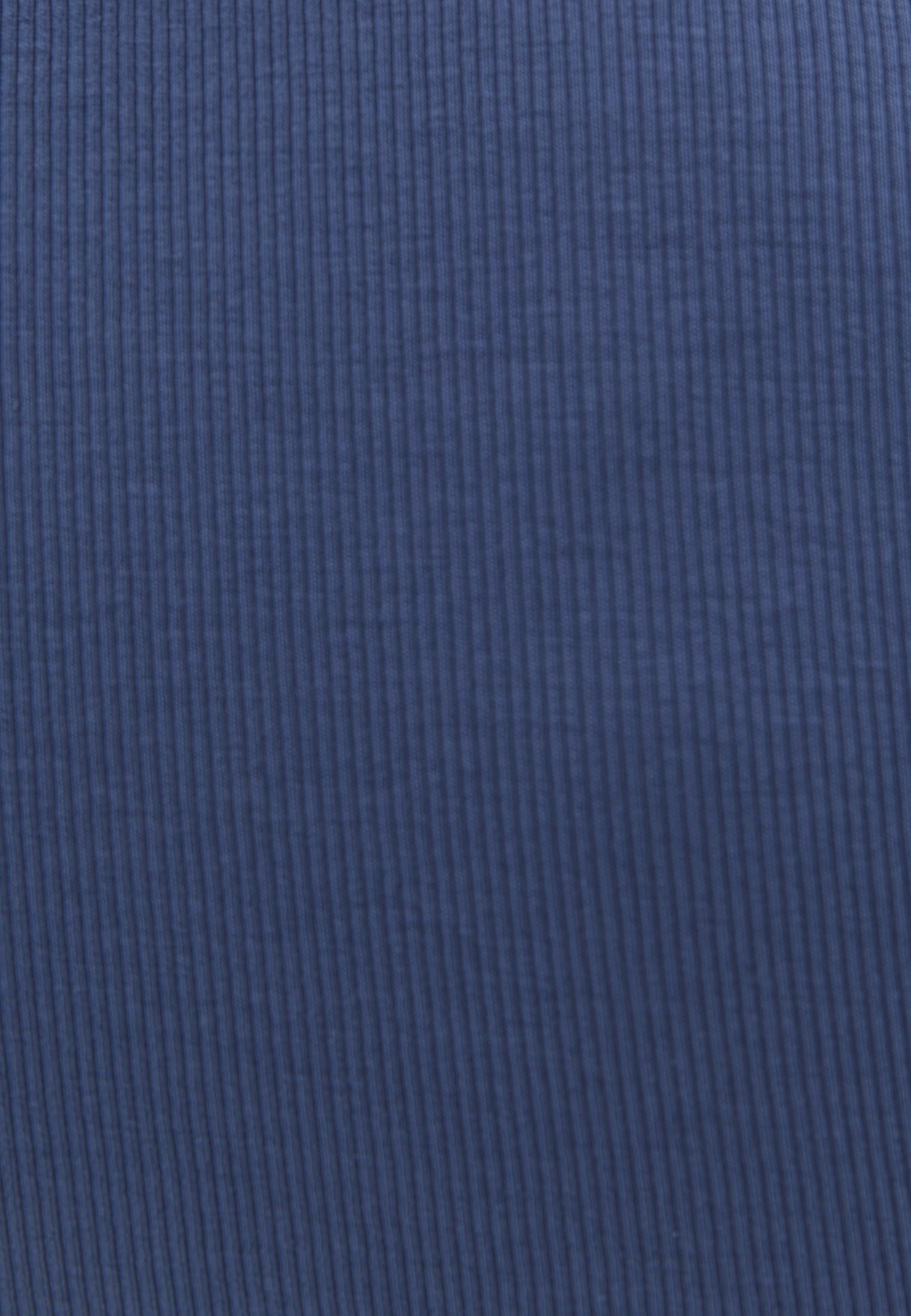High Neck Long Sleeve Bodycon T-Shirt - VINTAGE INDIGO