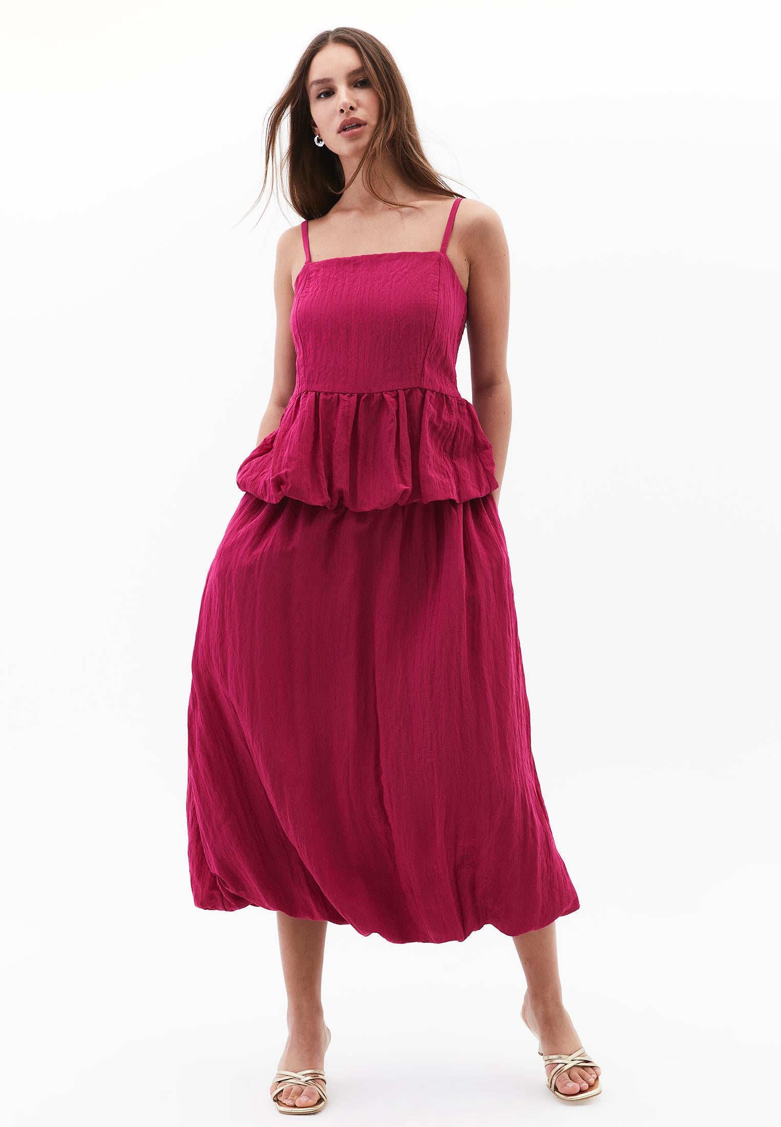 Strapless Balloon Form Tank Top - VIVACIOUS