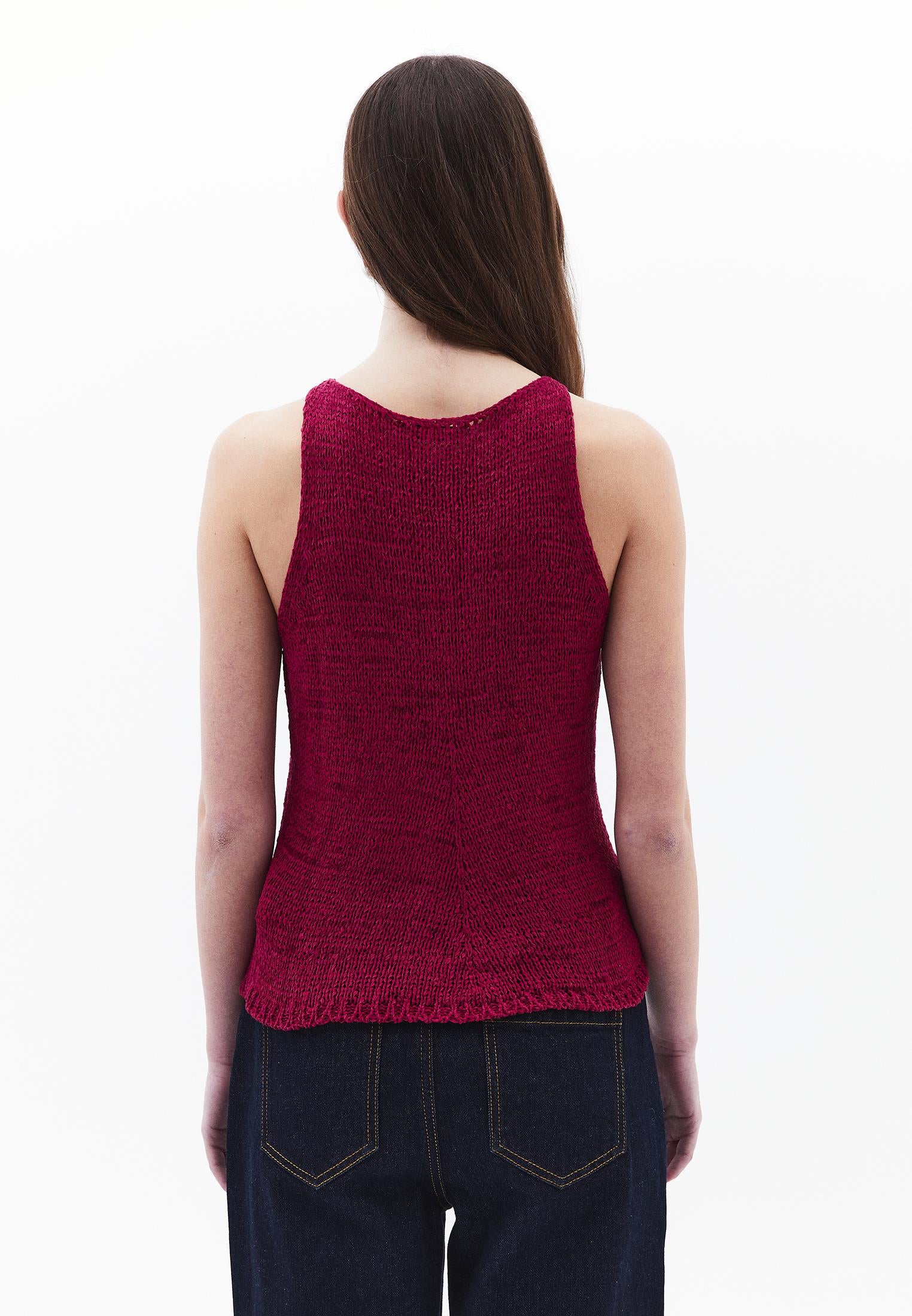 Knitted Vest Boat Neck - VIVACIOUS