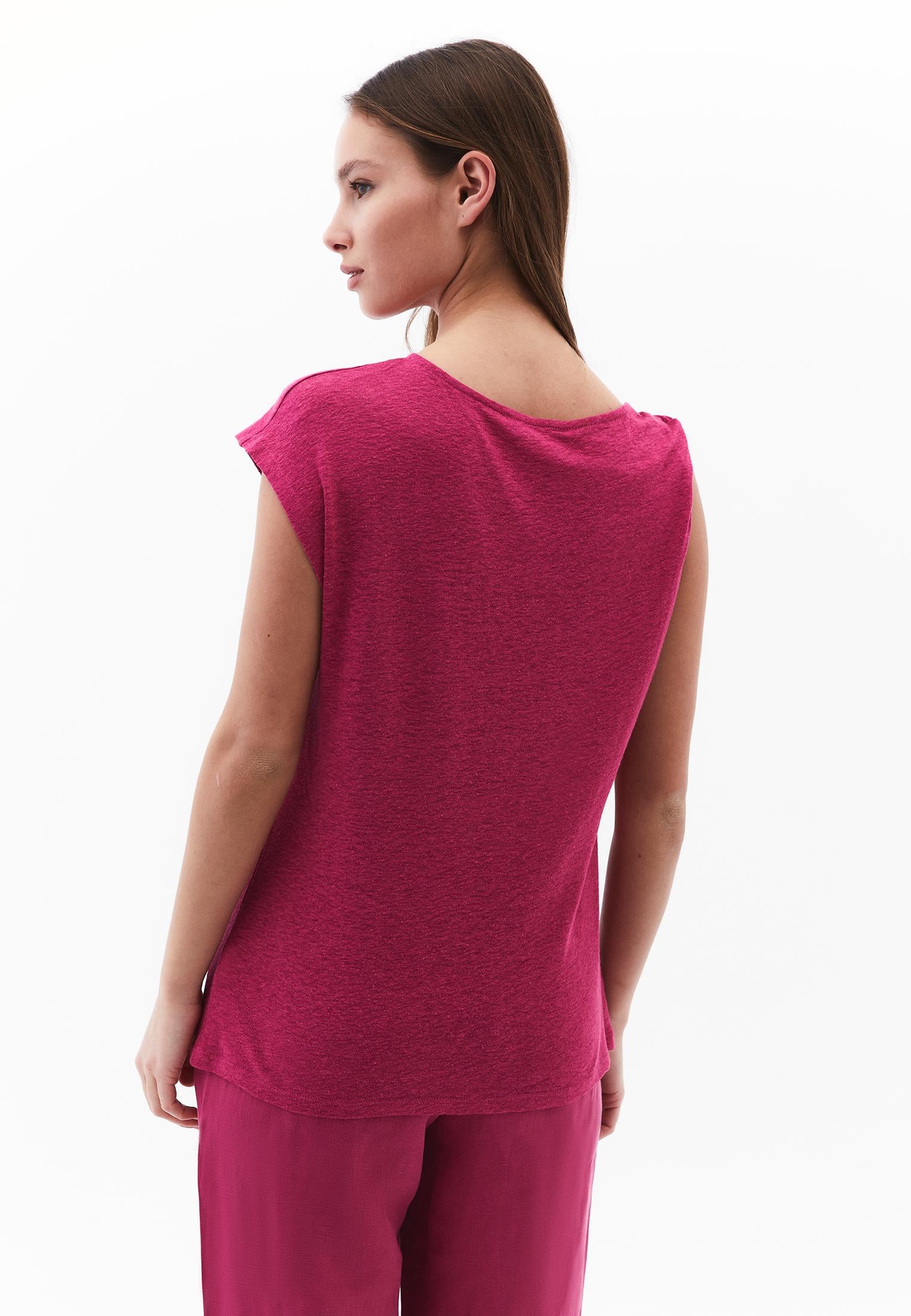 Boat Neck Sleeveless T-Shirt - VIVACIOUS