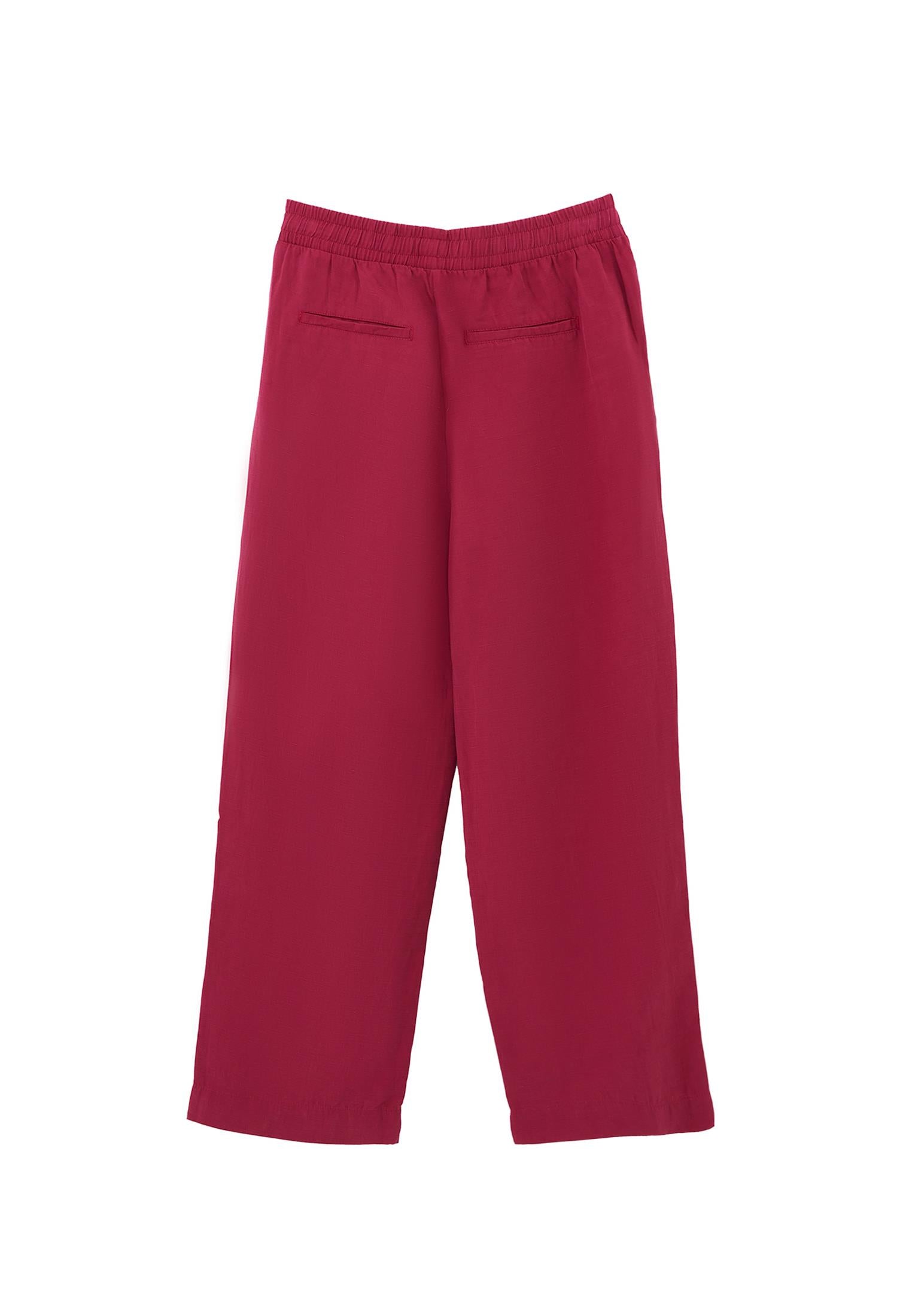 High Waist Straight Trousers With Pocket Detail - VIVACIOUS