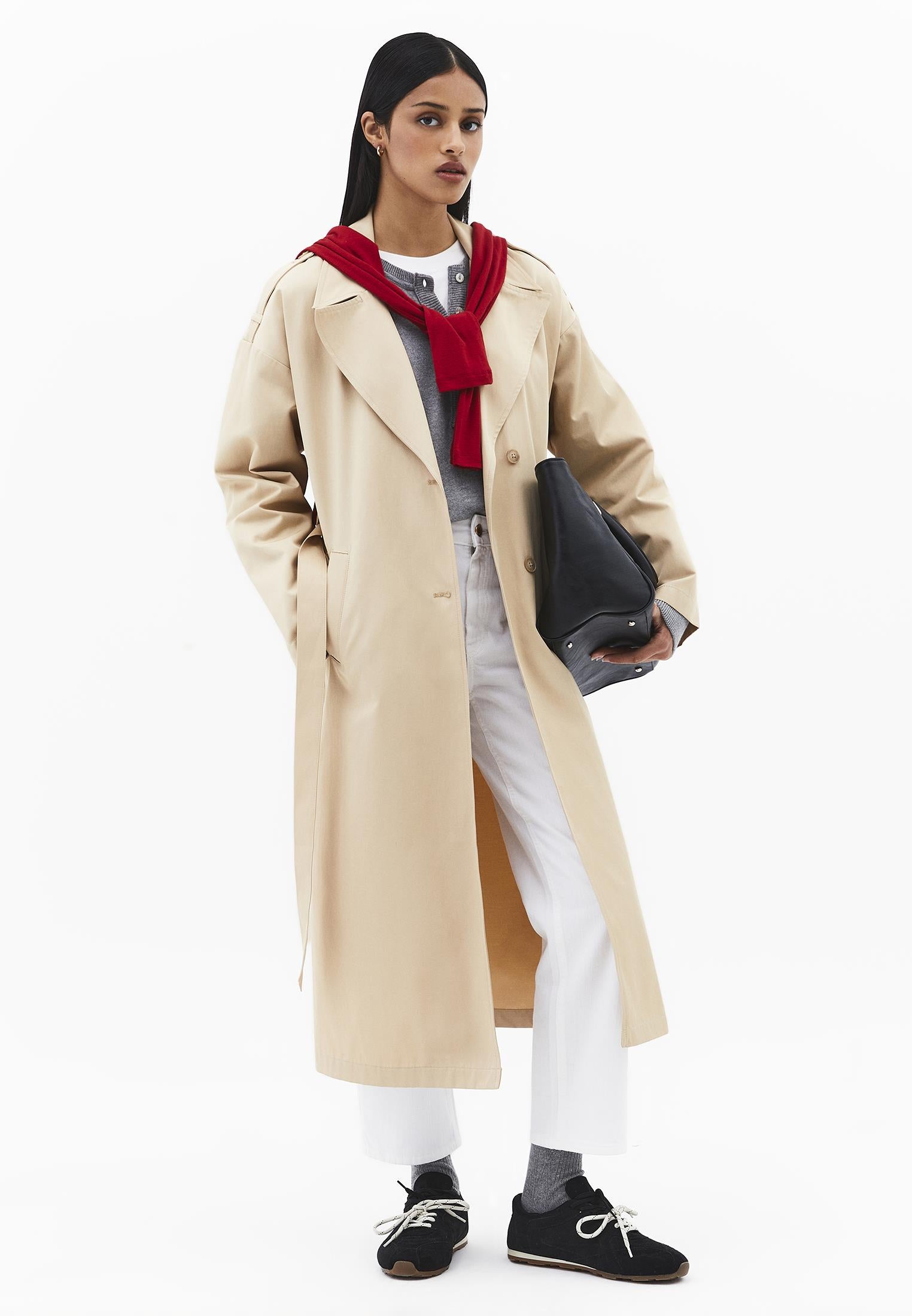 Buttoned Trenchcoat - WARM SAND