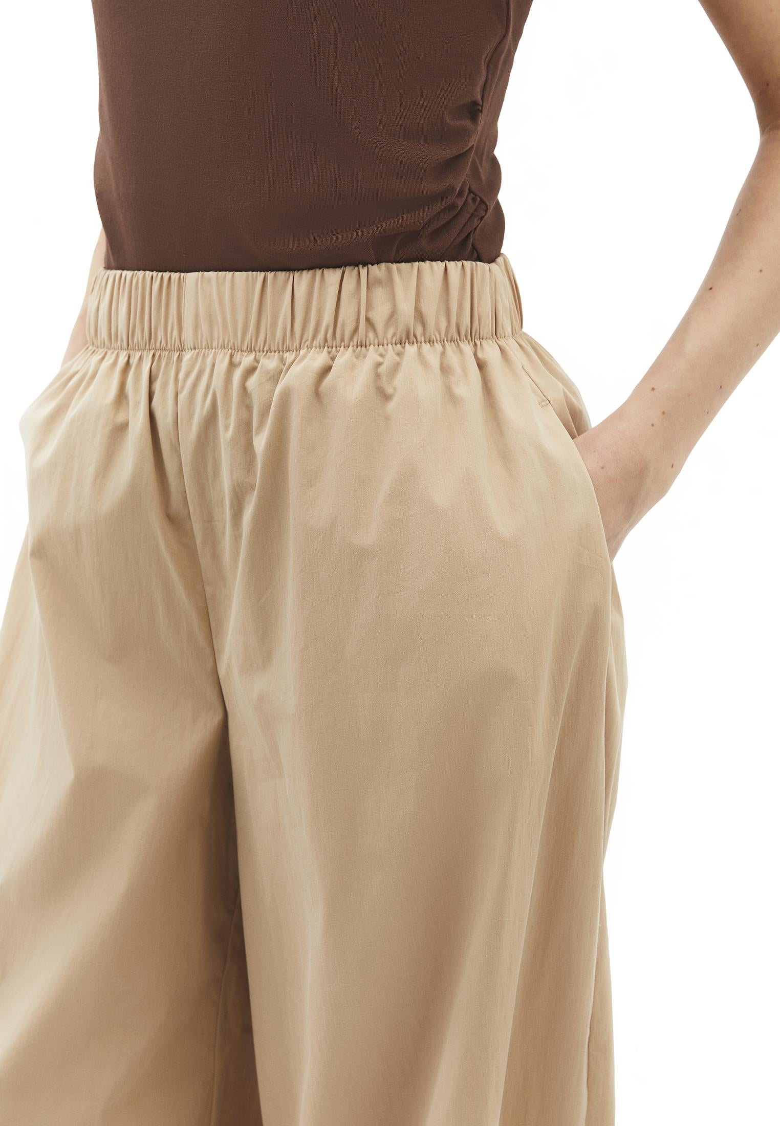Jogger High Waist Long Trousers - WARM SAND