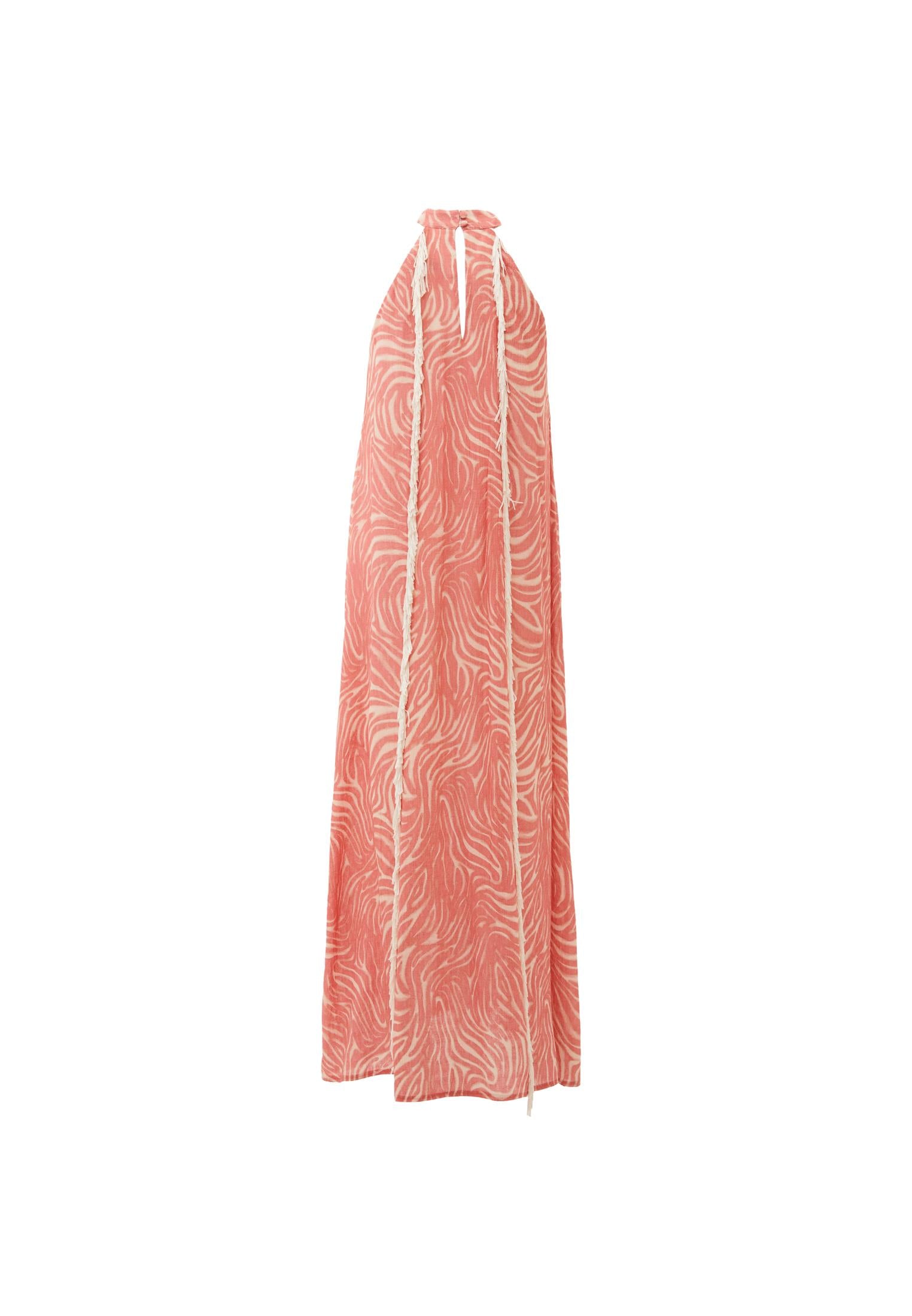Halter Neck Long Dress - WAVE COMB