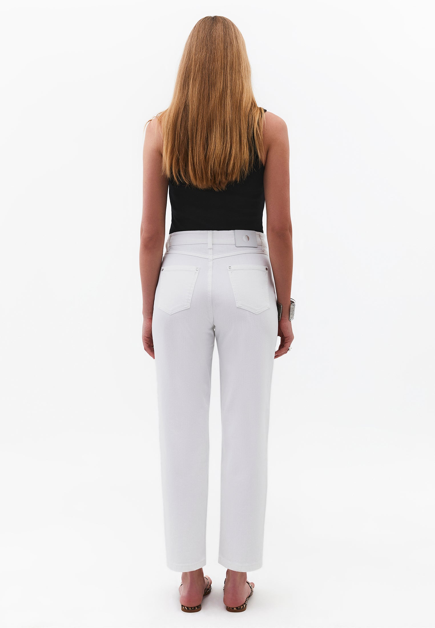 Ultra High Waist Mom Jeans - WHITE DENIM