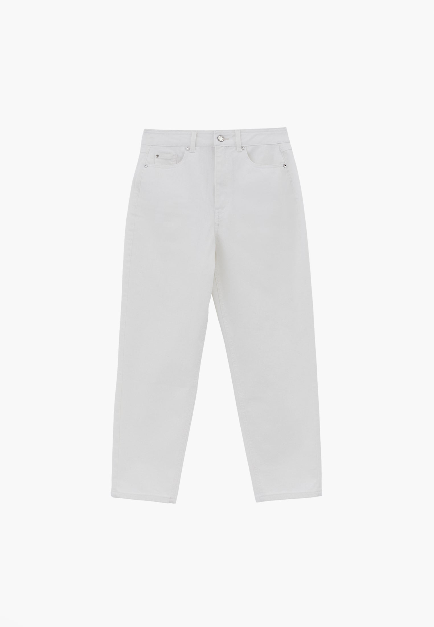 Ultra High Waist Mom Jeans - WHITE DENIM