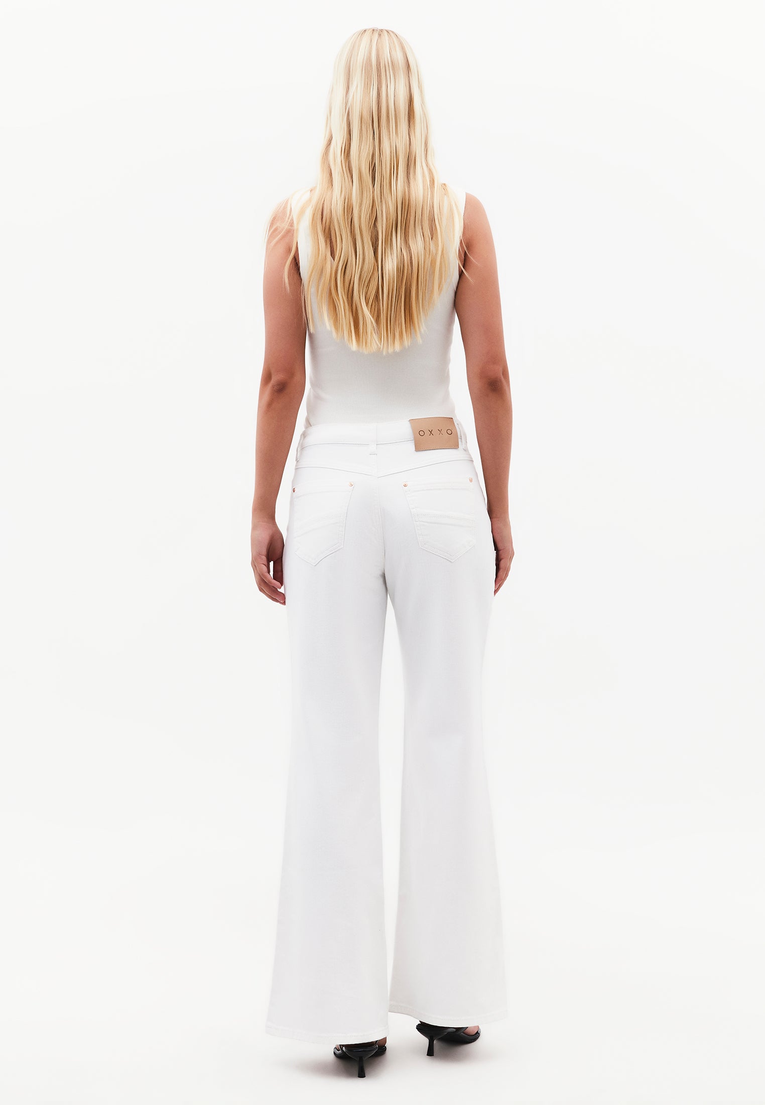 Wide Leg Pocket Detailed Pants - WHITE DENIM