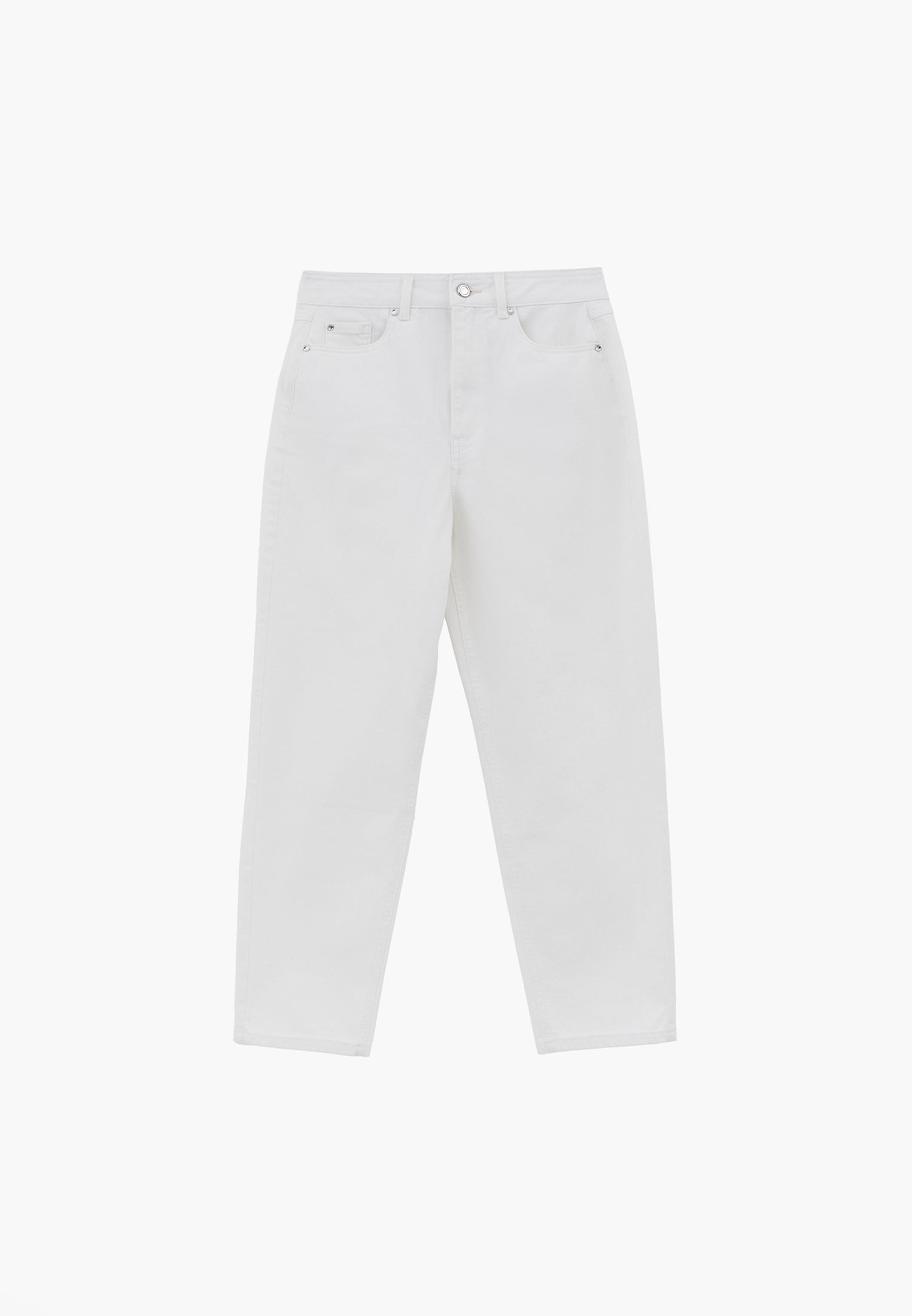 Ultra High Waist Mom Jeans - WHITE DENIM
