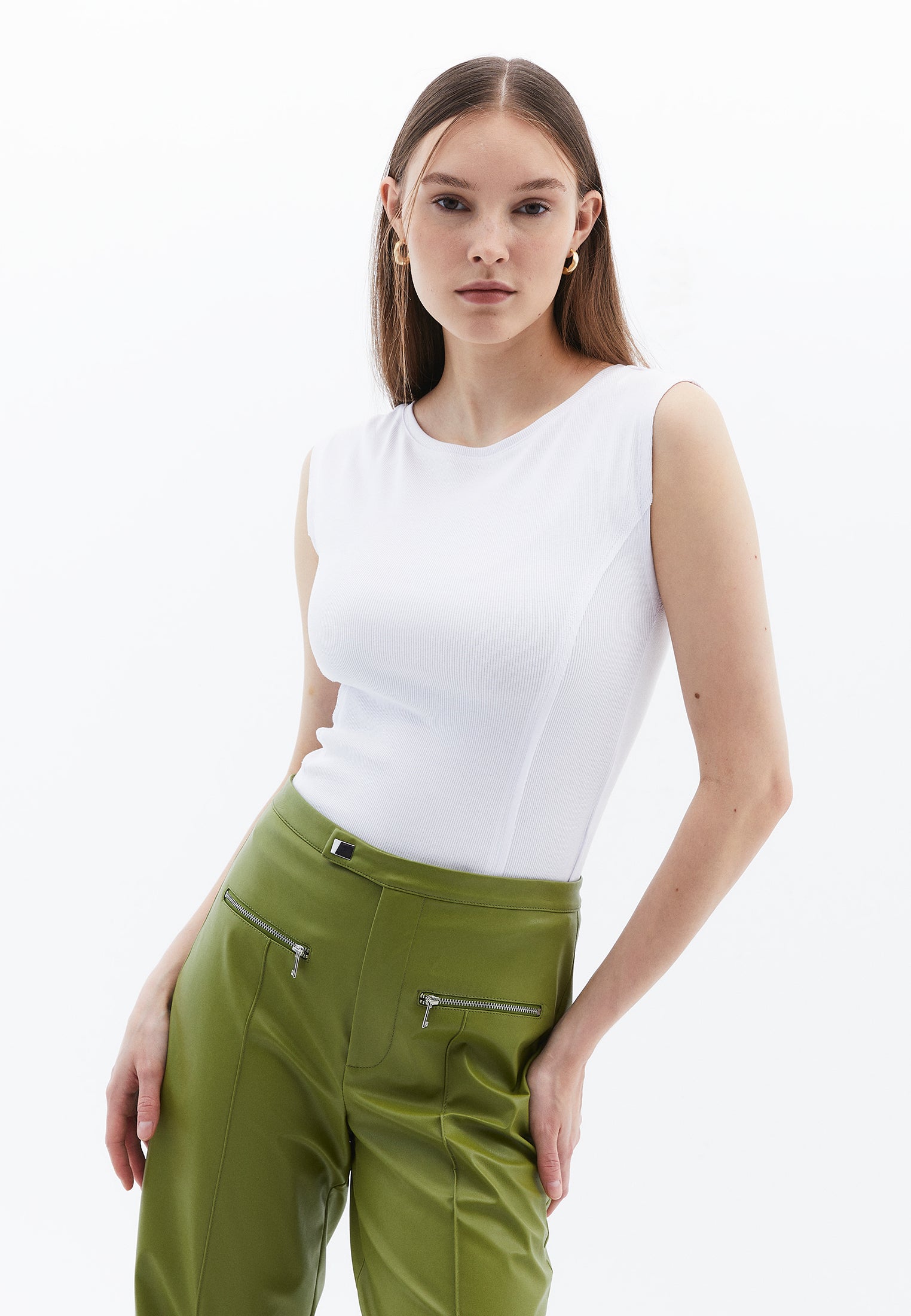 Boat Neck Short Sleeve Bodycon T-Shirt - WHITE