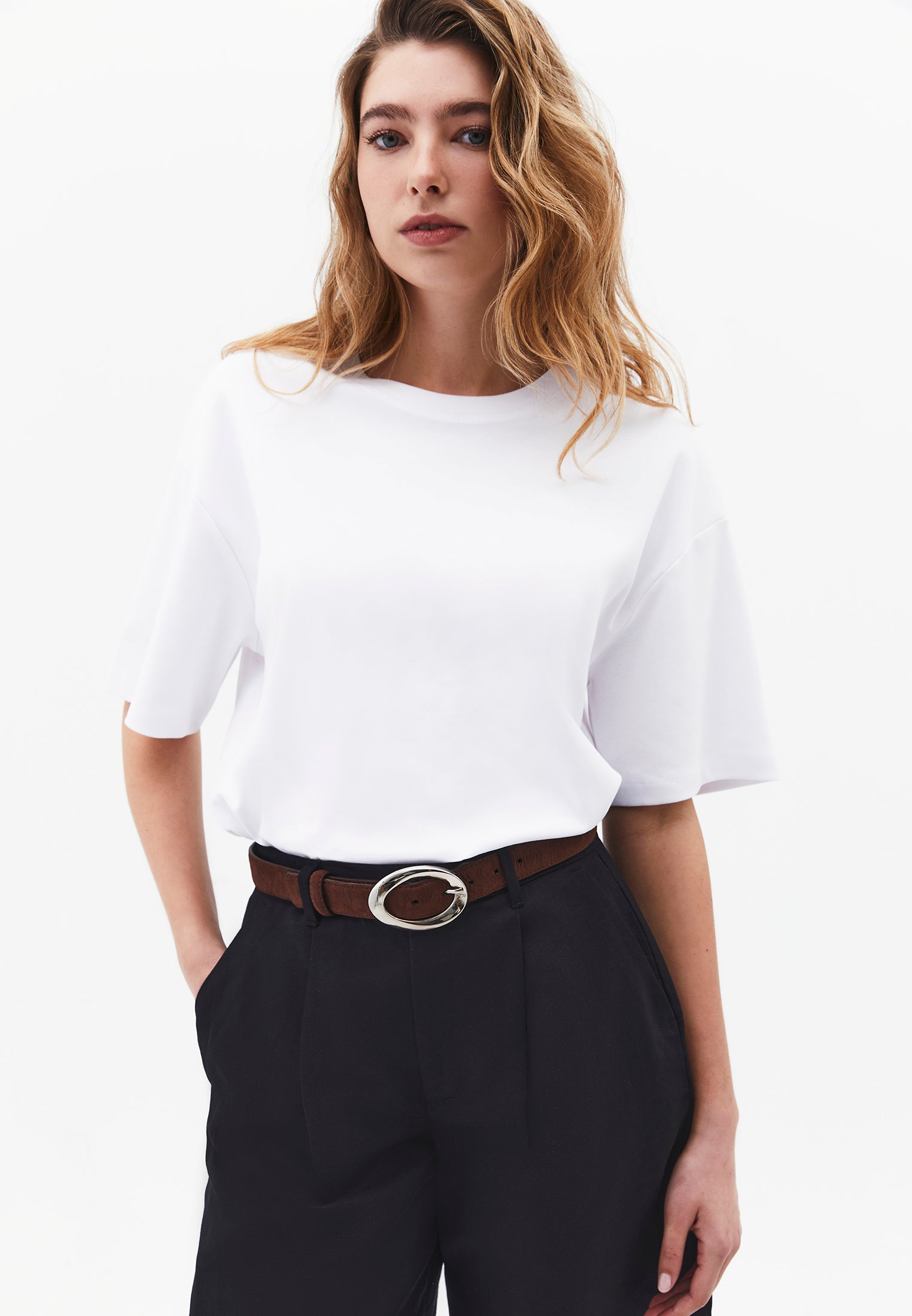 Oversize Tunic T-Shirt - WHITE