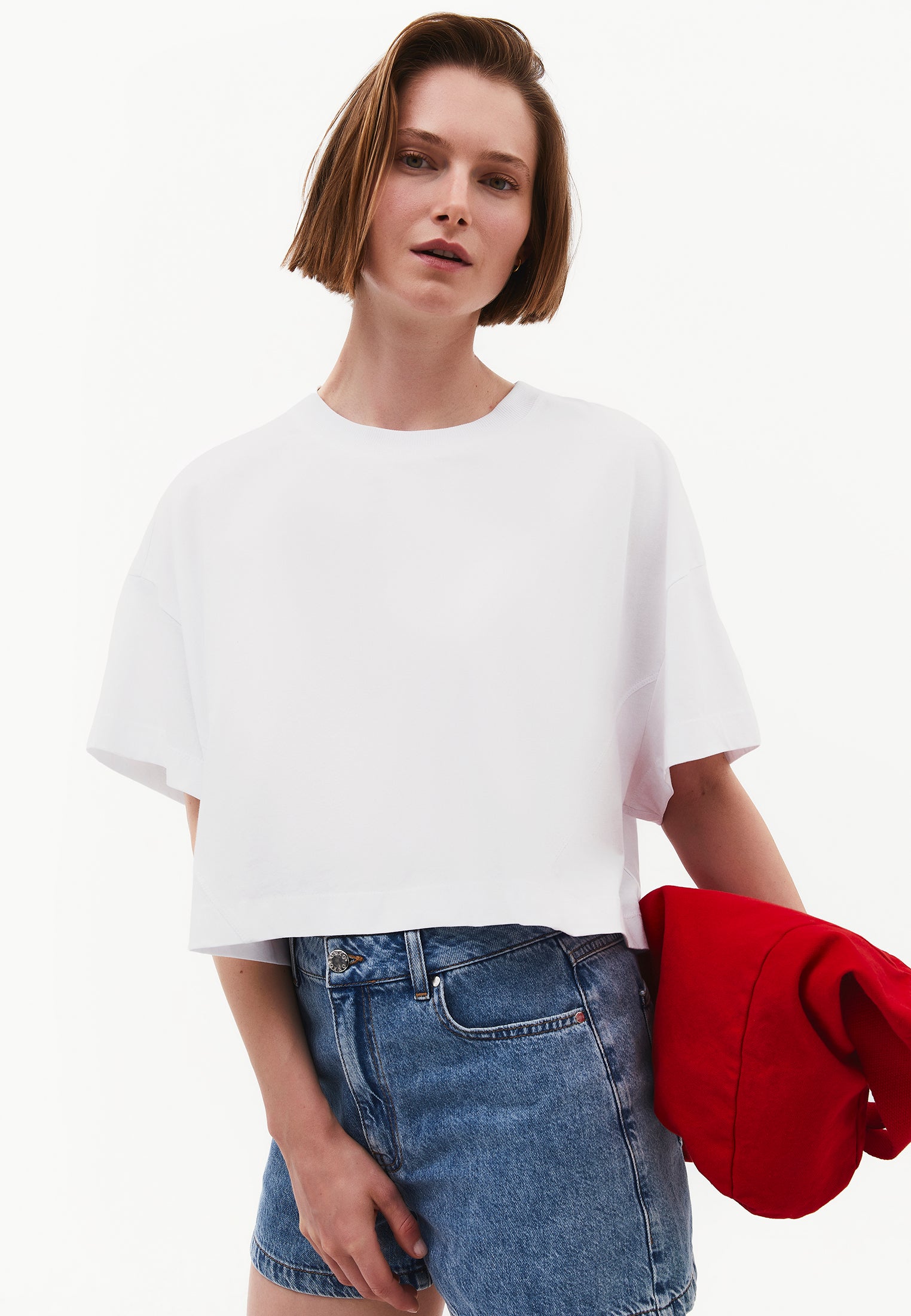Oversize Short T-Shirt - WHITE
