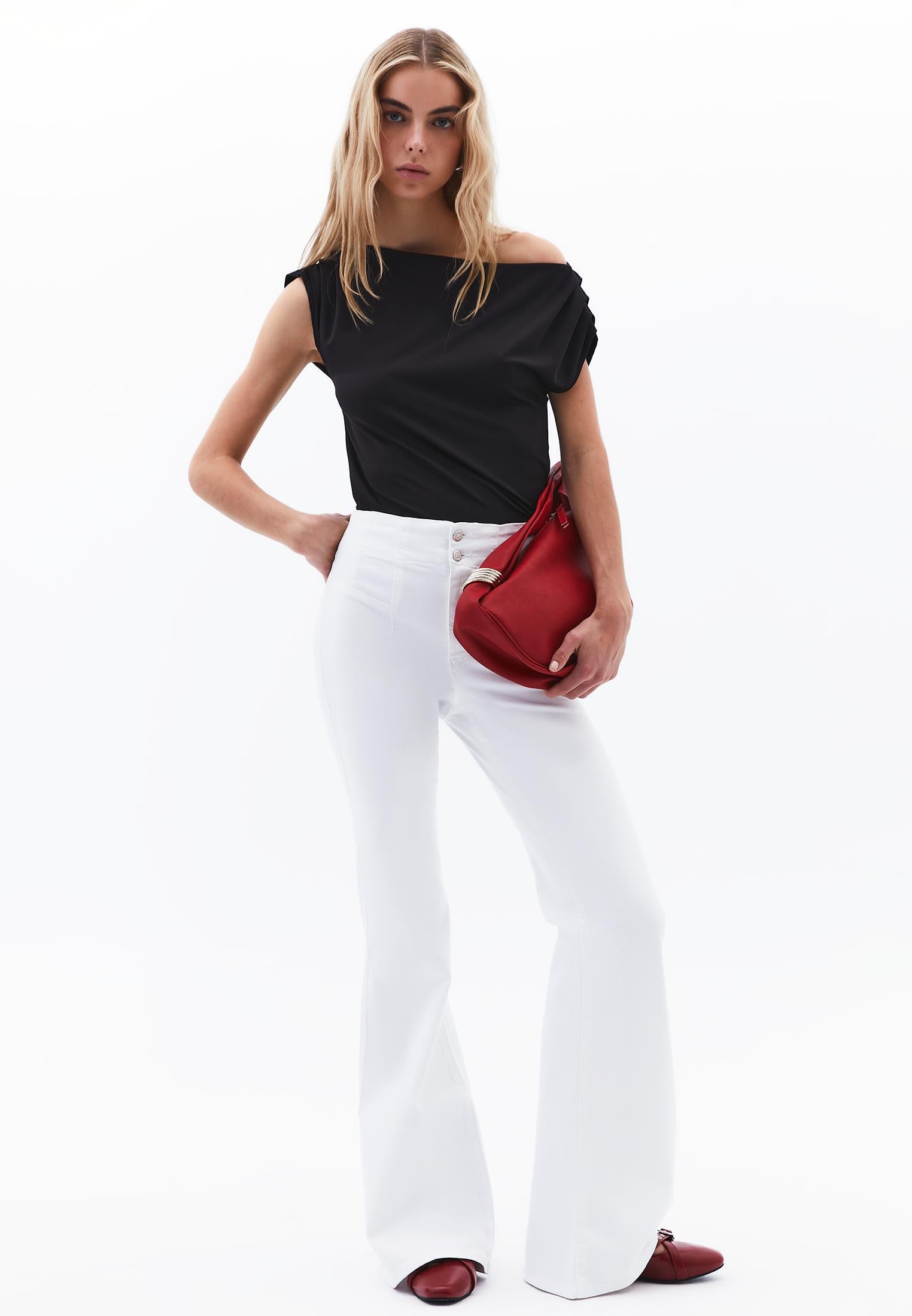 Spanish Leg Pants - WHITE