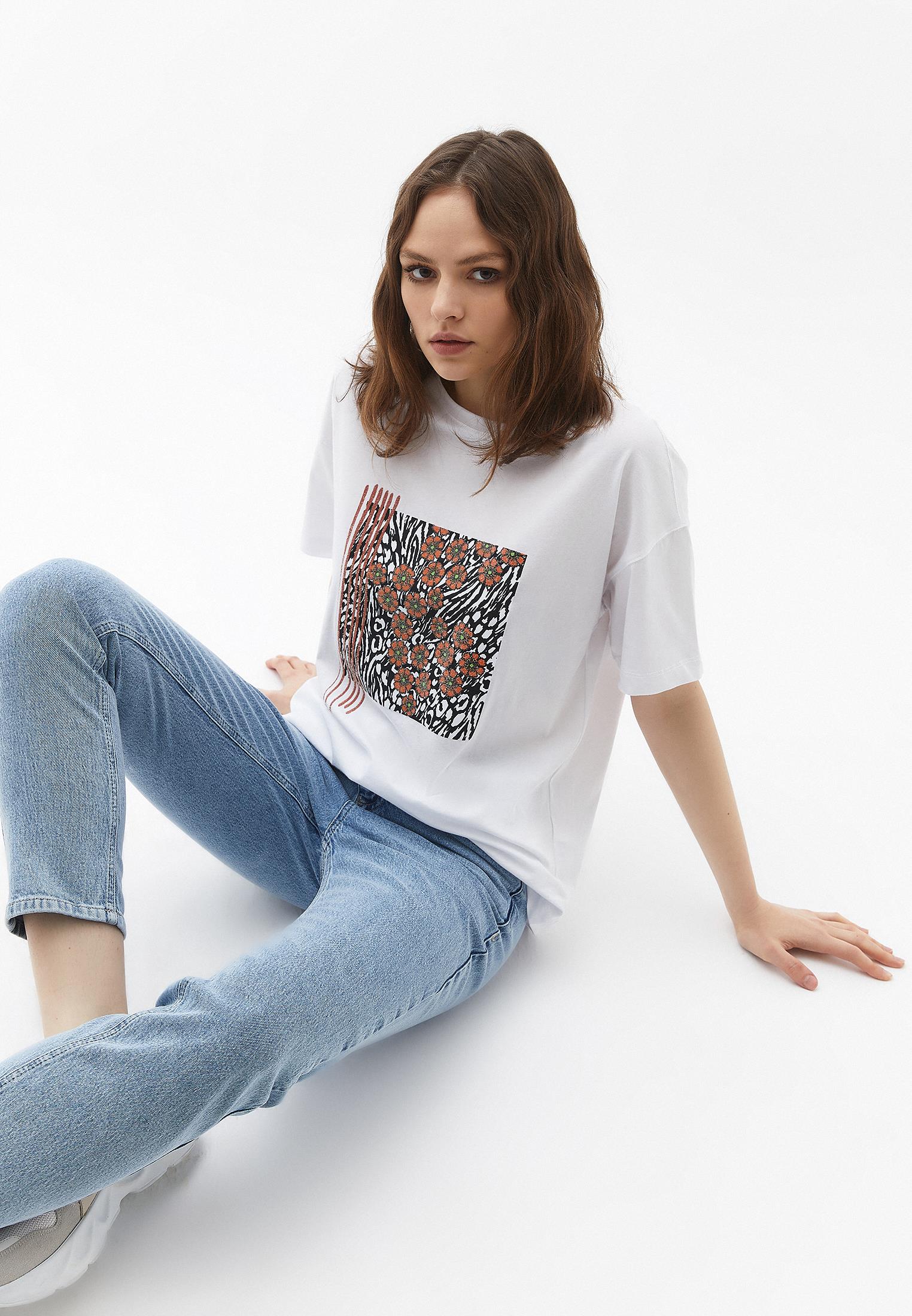 High Neck Oversize T-Shirt - WHITE