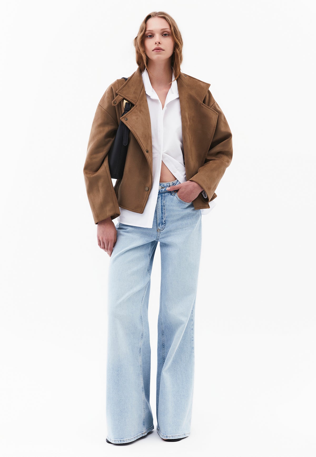 Loose Fit Long Sleeve Shirt With Button Details - WHITE